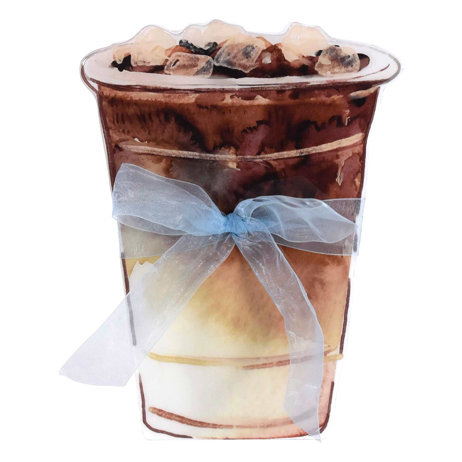 Iced Coffee Cutout Lacquer Plaque, 6x8