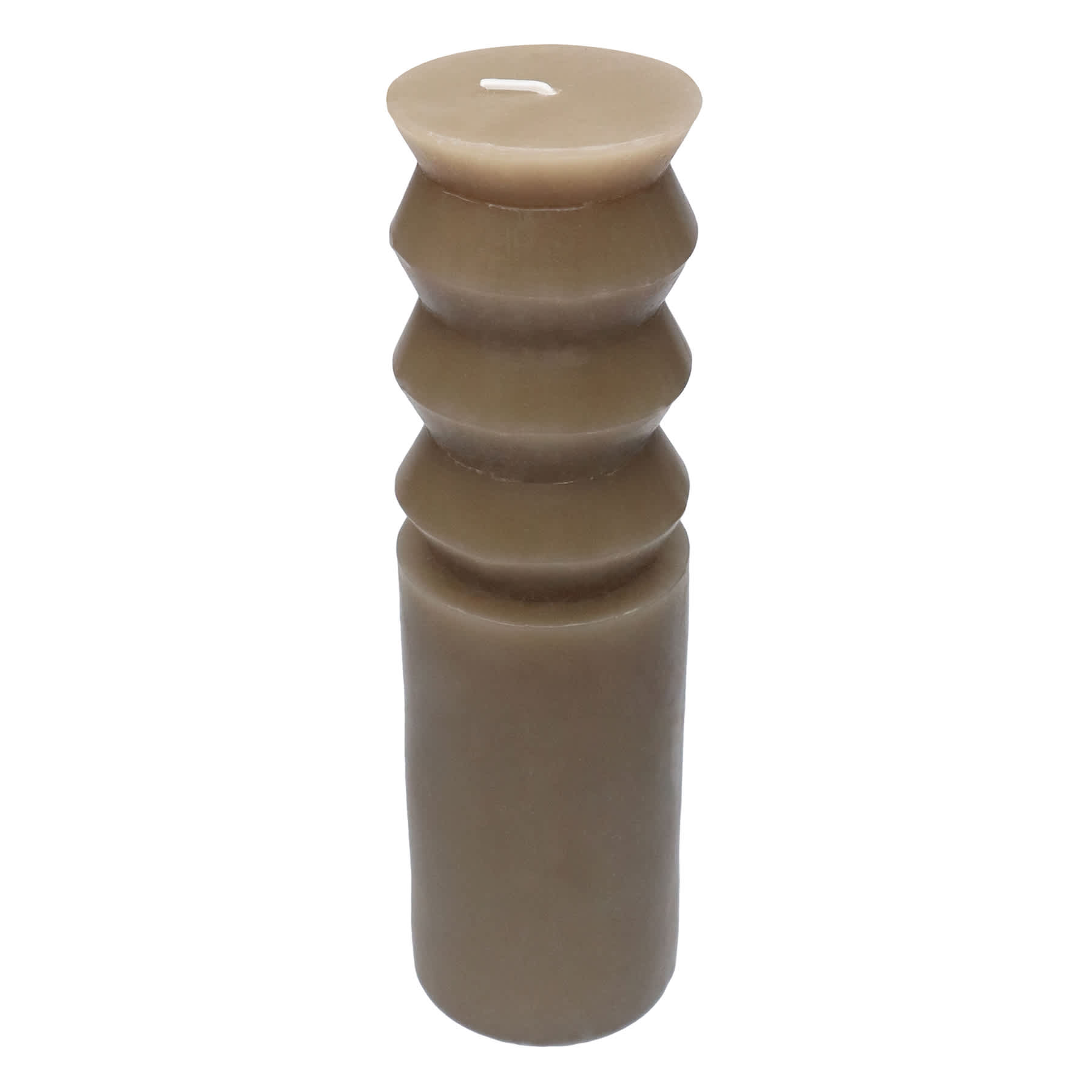Crosby St. Brown Unscented Totem Pillar Candle, 2x8