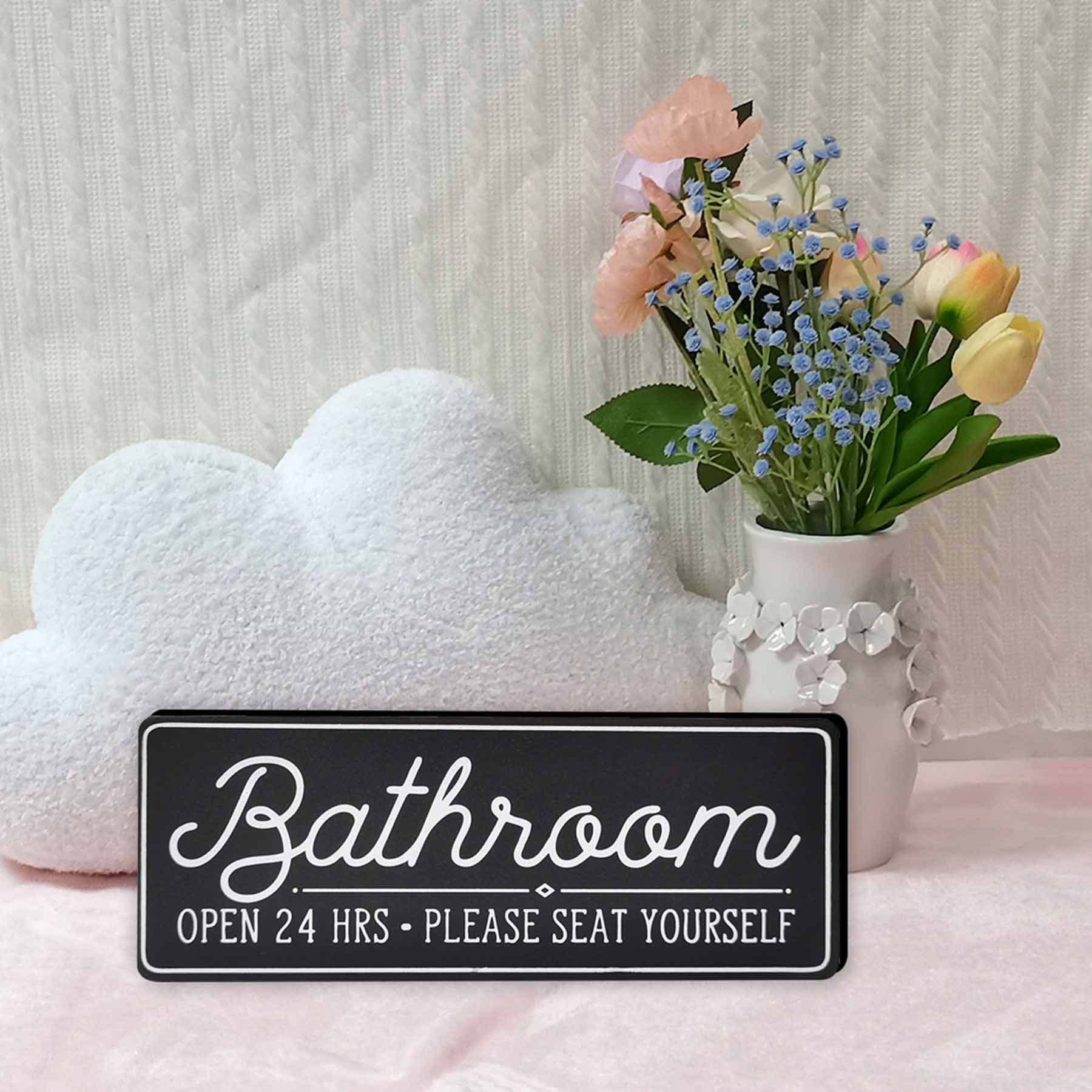 Bathroom Plaque, 8x3