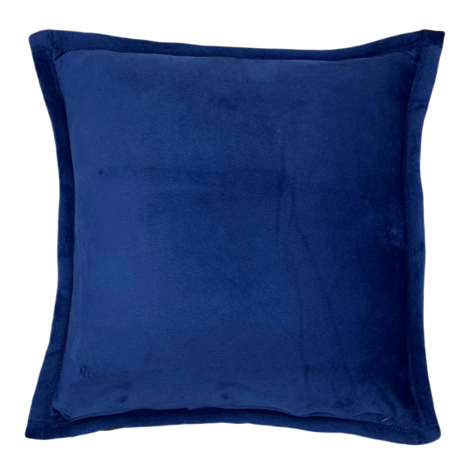 Navy Blue Micro Plush Throw Pillow, 18"