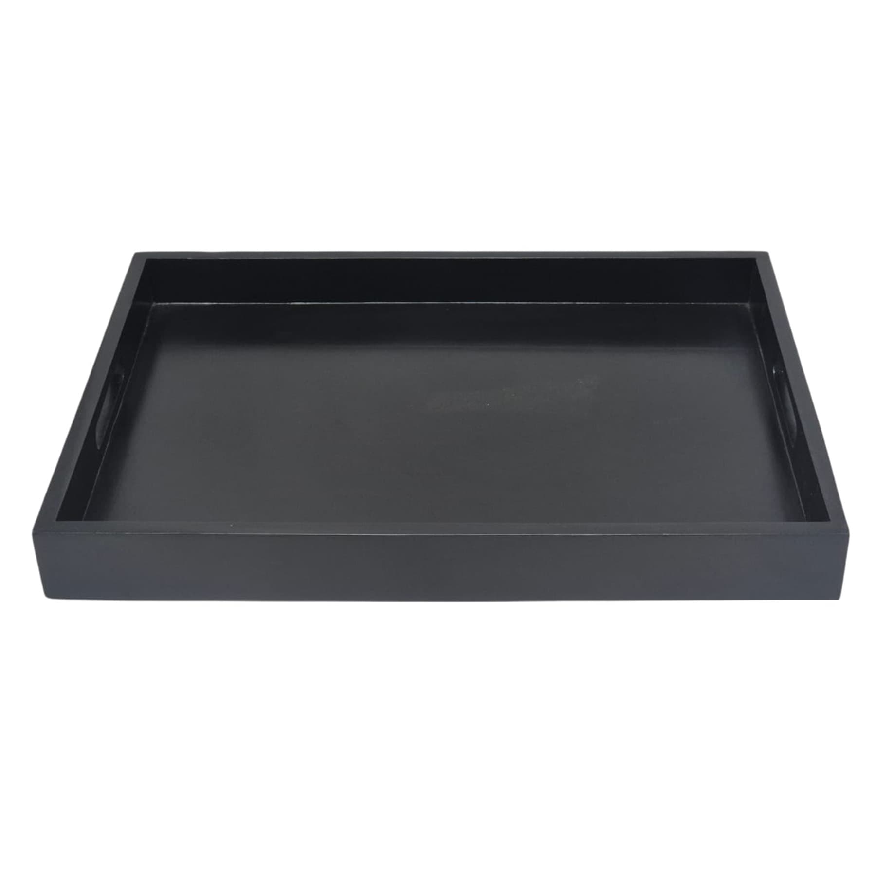 Black Acacia Wood Tray, 20x15