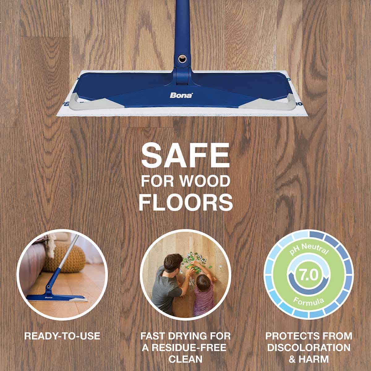 Bona 12-Pack Hardwood Floor Lavender Scent Wet Cleaning Pads