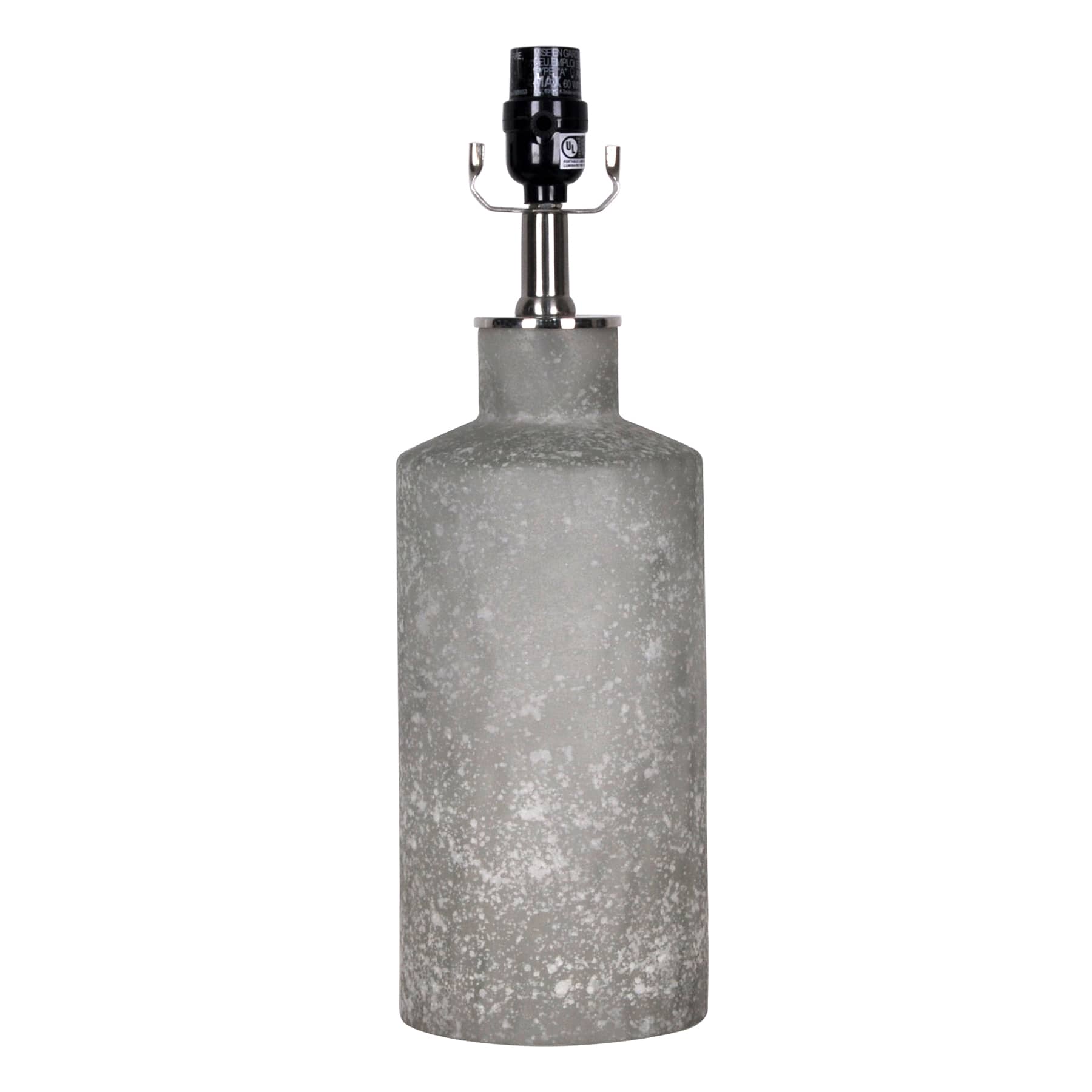 Ty Pennington Grey Sea Glass Medium Lamp Base, 17.5"