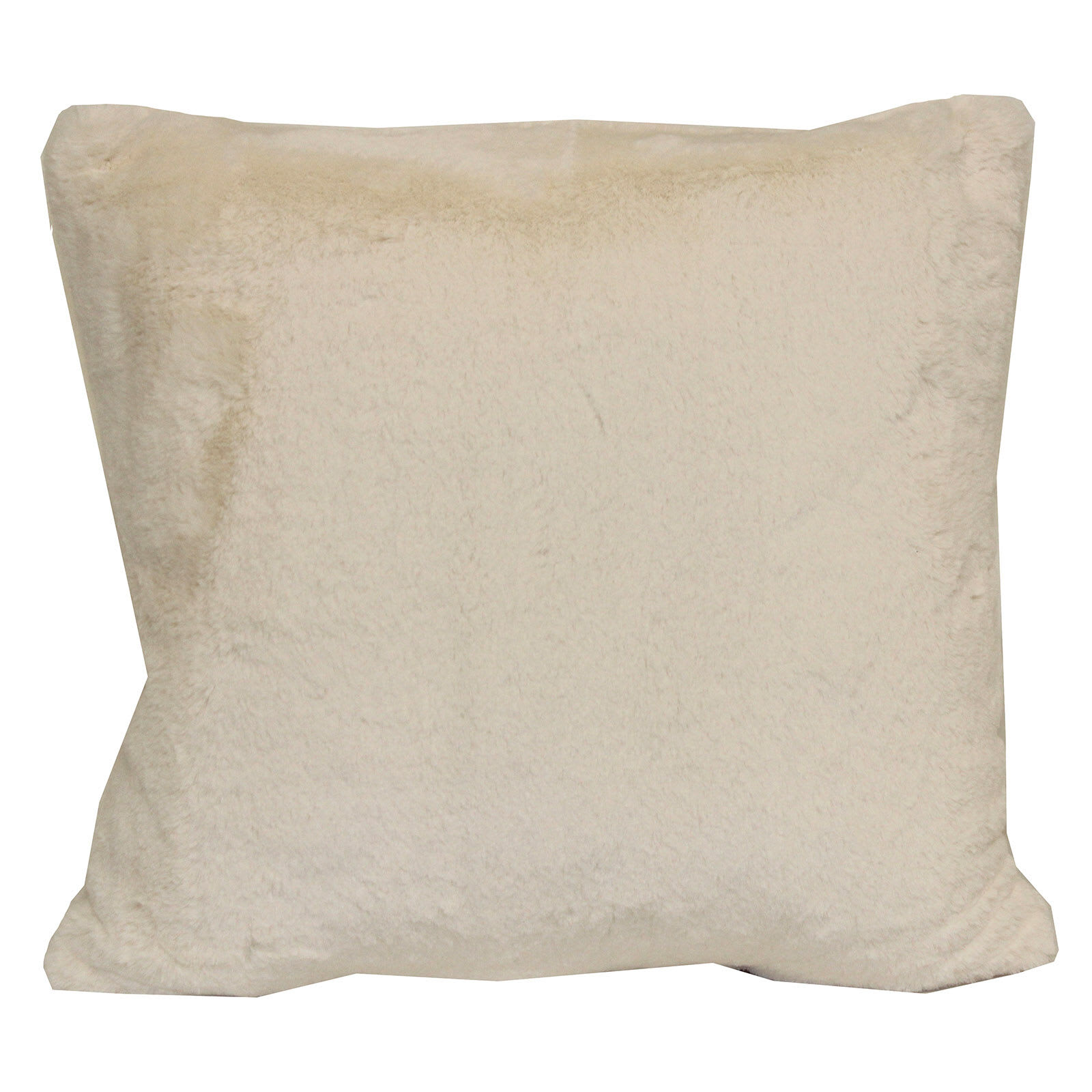 Bristol Ivory Faux Fur Throw Pillow, 18"