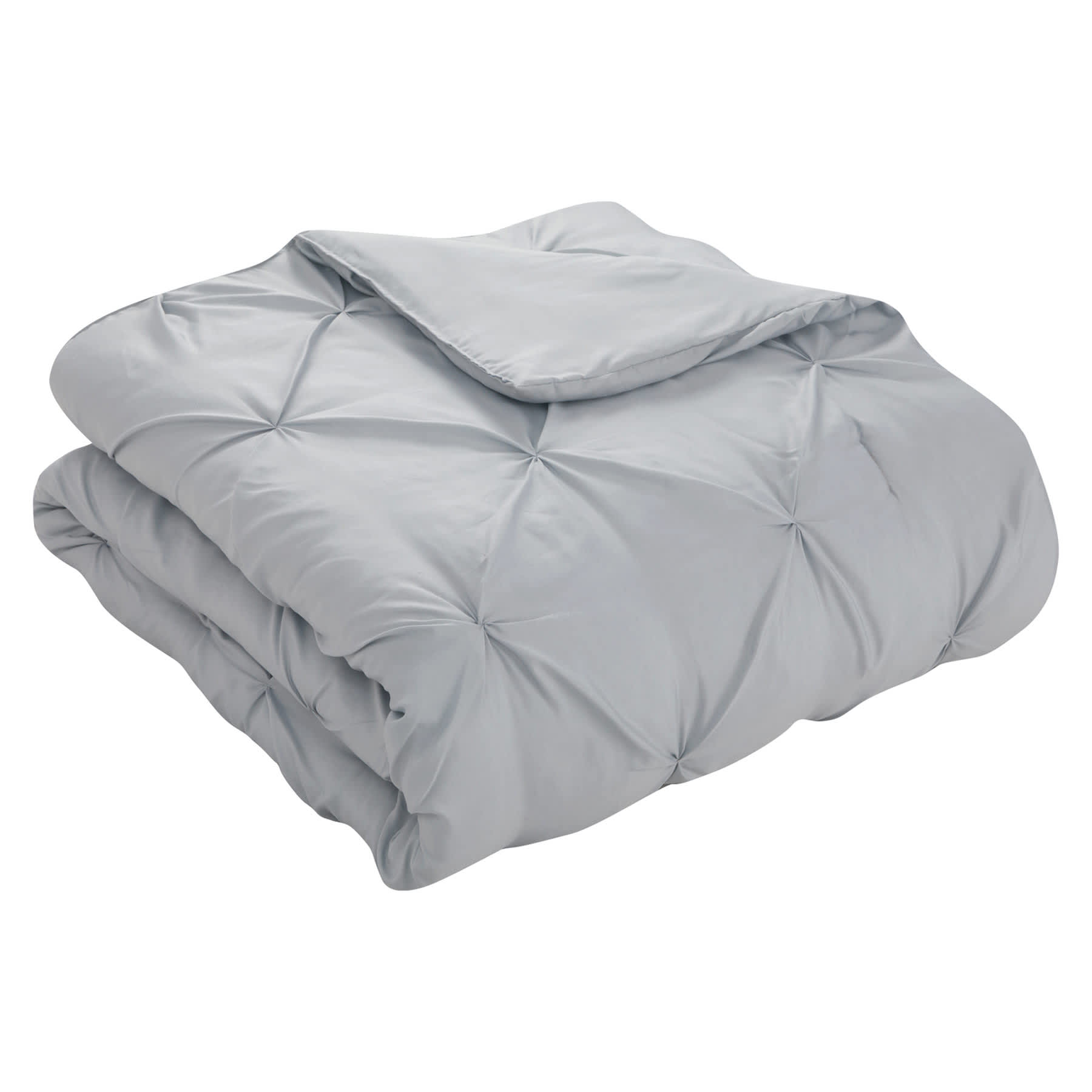 Tiny Dreamers Grey Pinch Pleated Comforter Set, Full