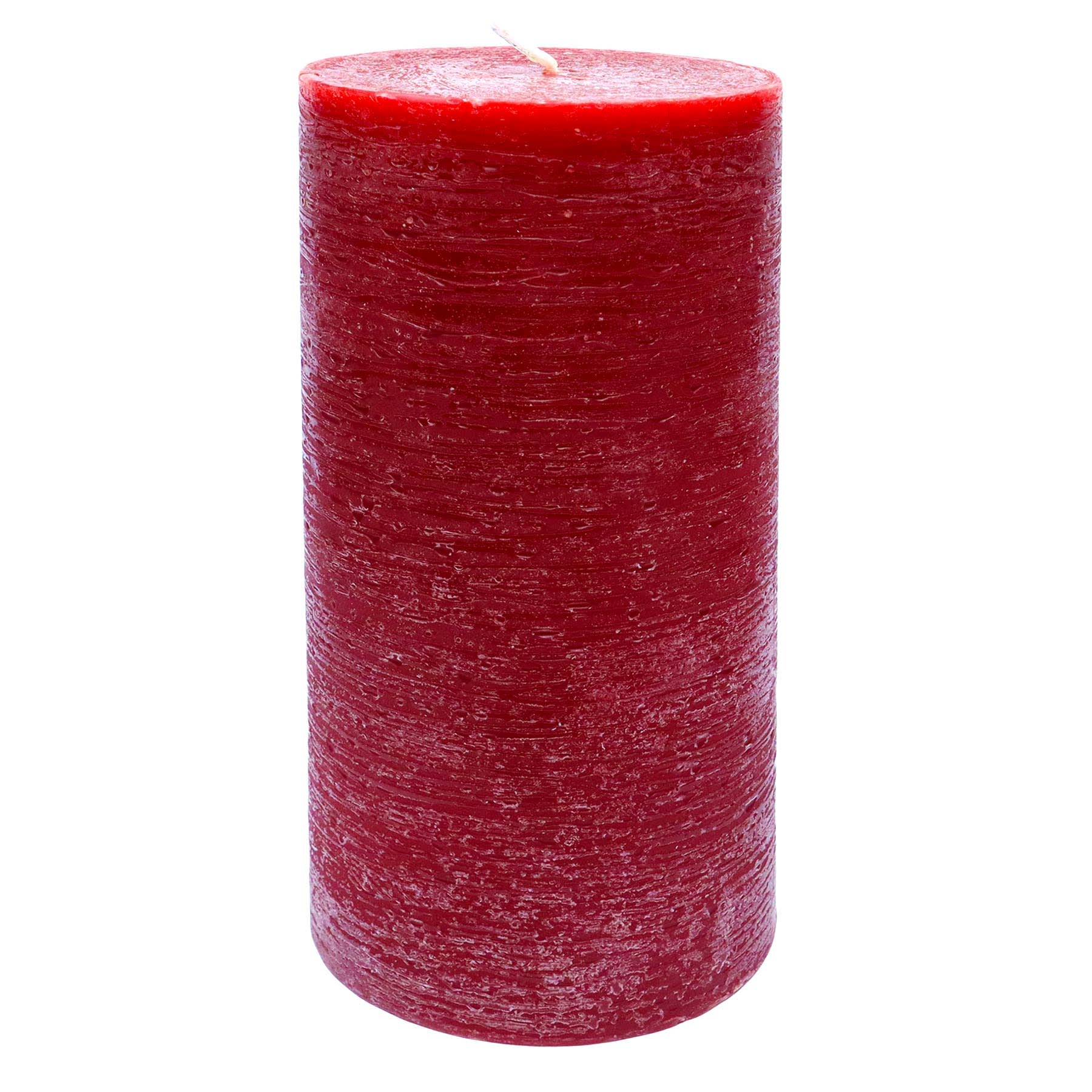 Honeybloom Red Unscented Pillar Candle, 3x6