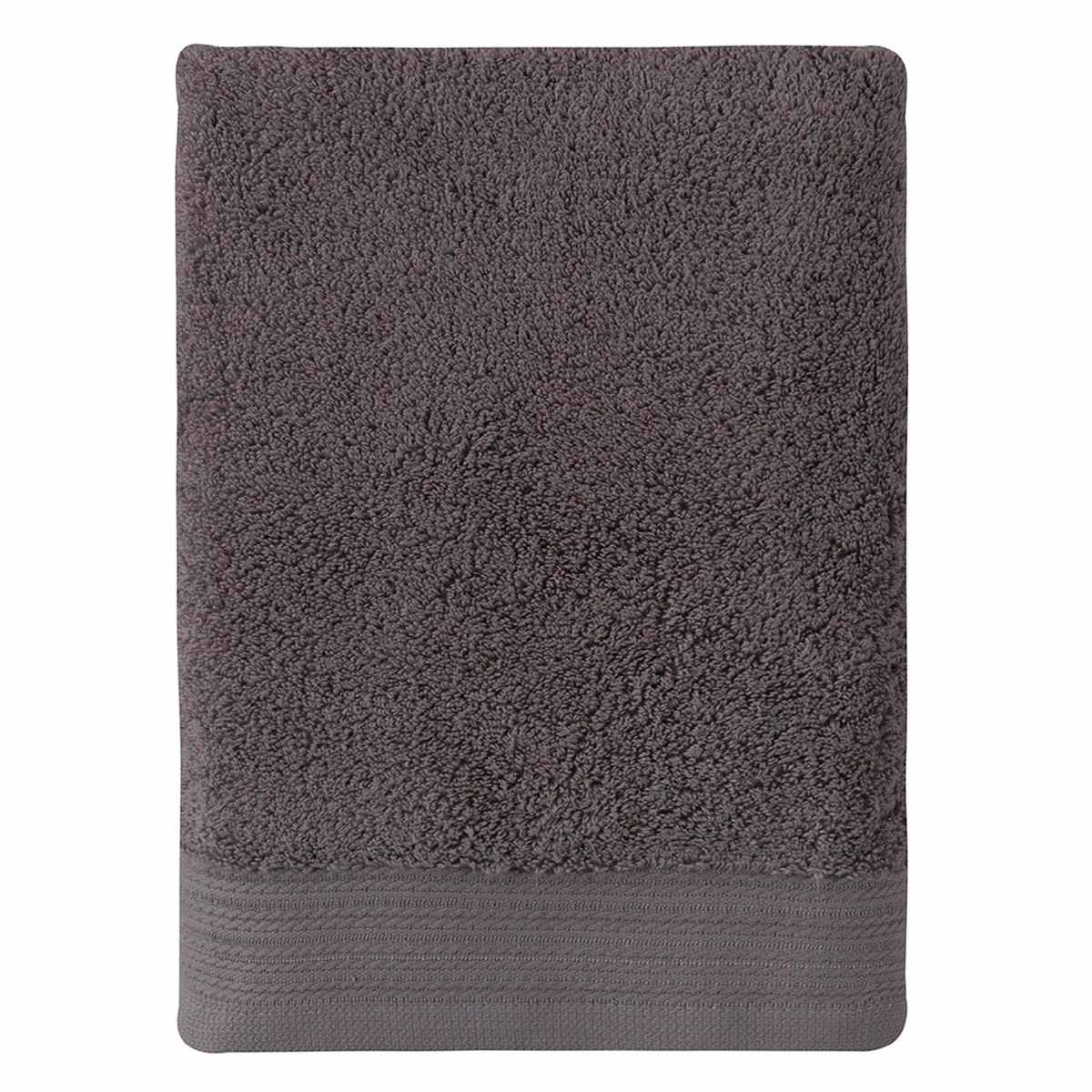 Honeybloom Plush Performance Solid Dark Grey Bath Towel, 30x54