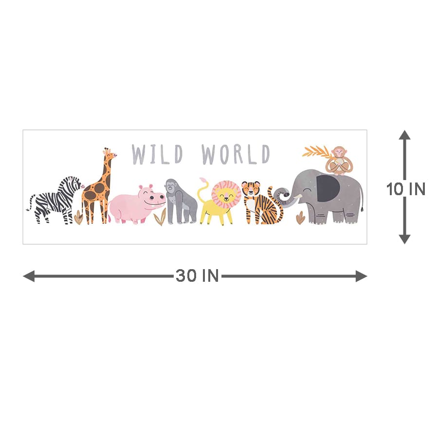 Tiny Dreamers Zoo Canvas Wall Art, 30x10