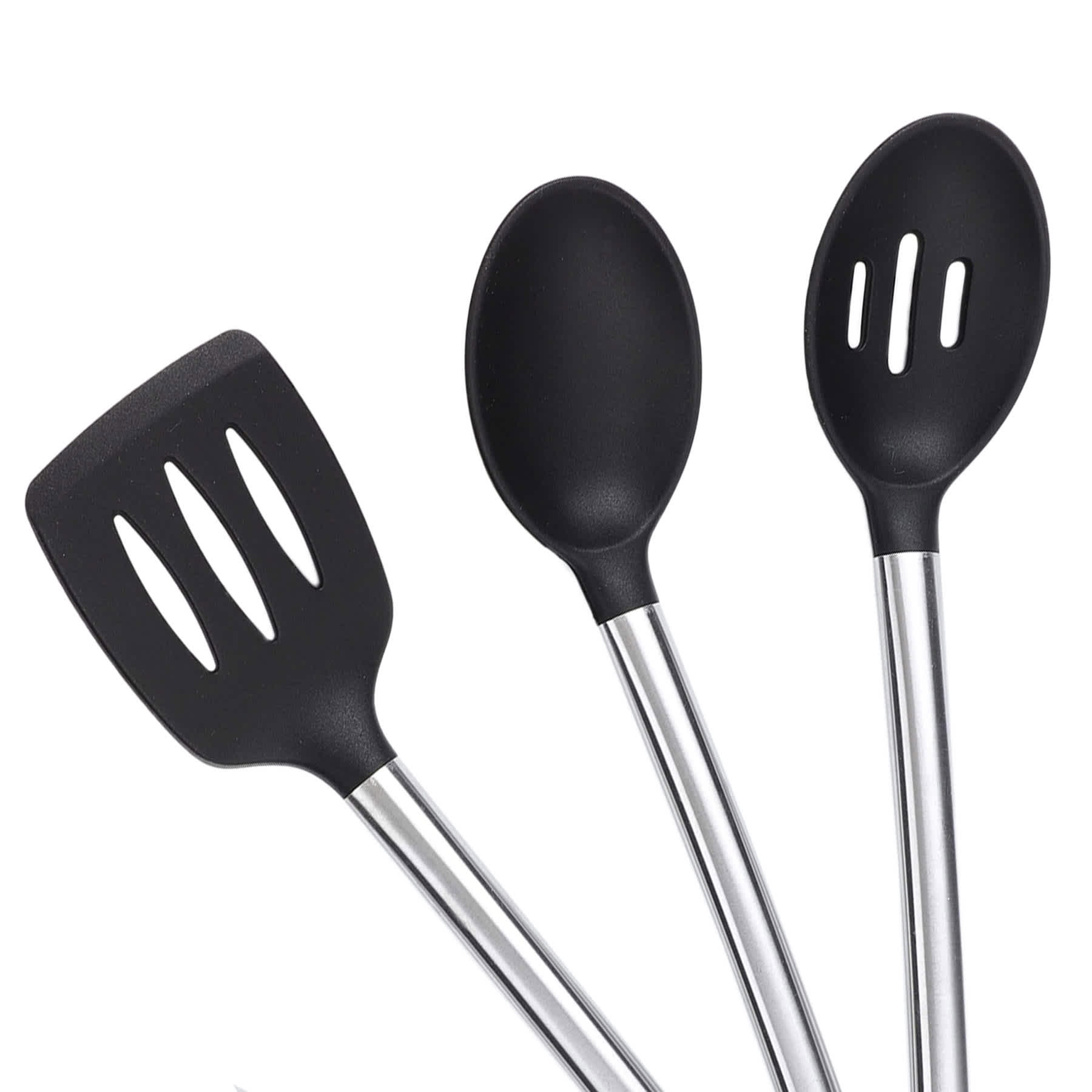 5-Piece Silicone Kitchen Tool Set, Black