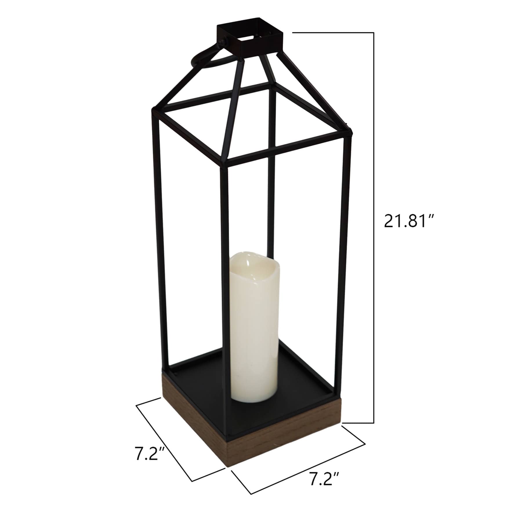 Honeybloom LED Metal Frame Lantern, Large