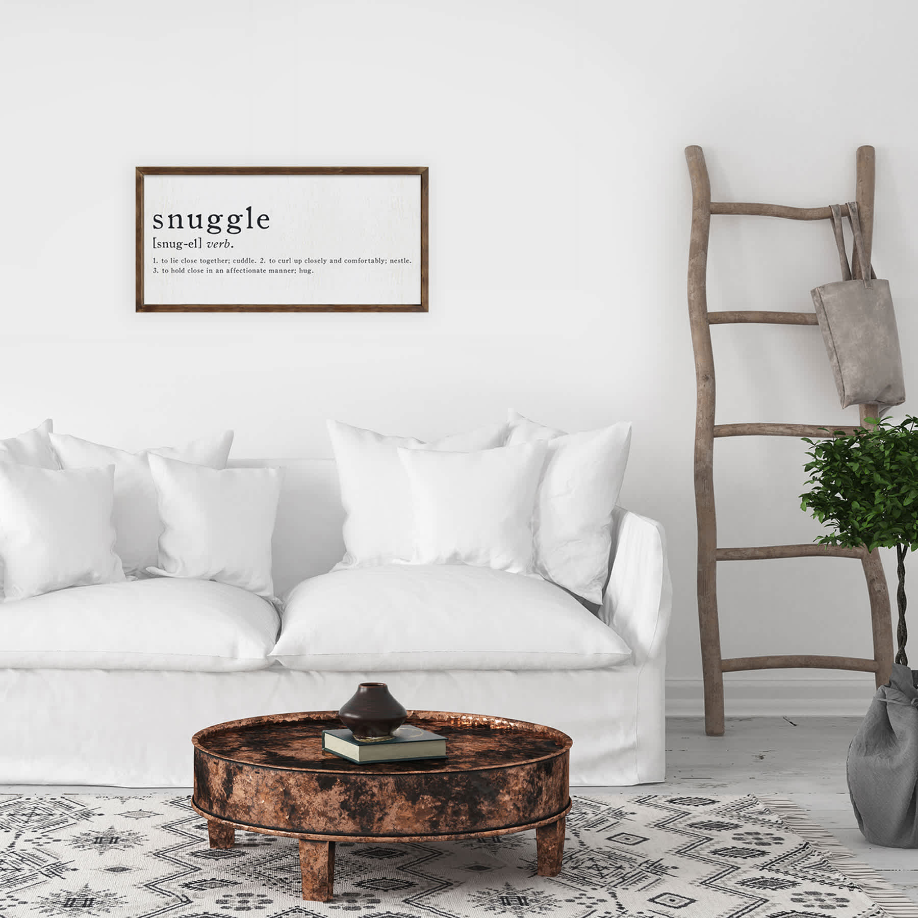 Snuggle Definition Wall Sign, 12x24