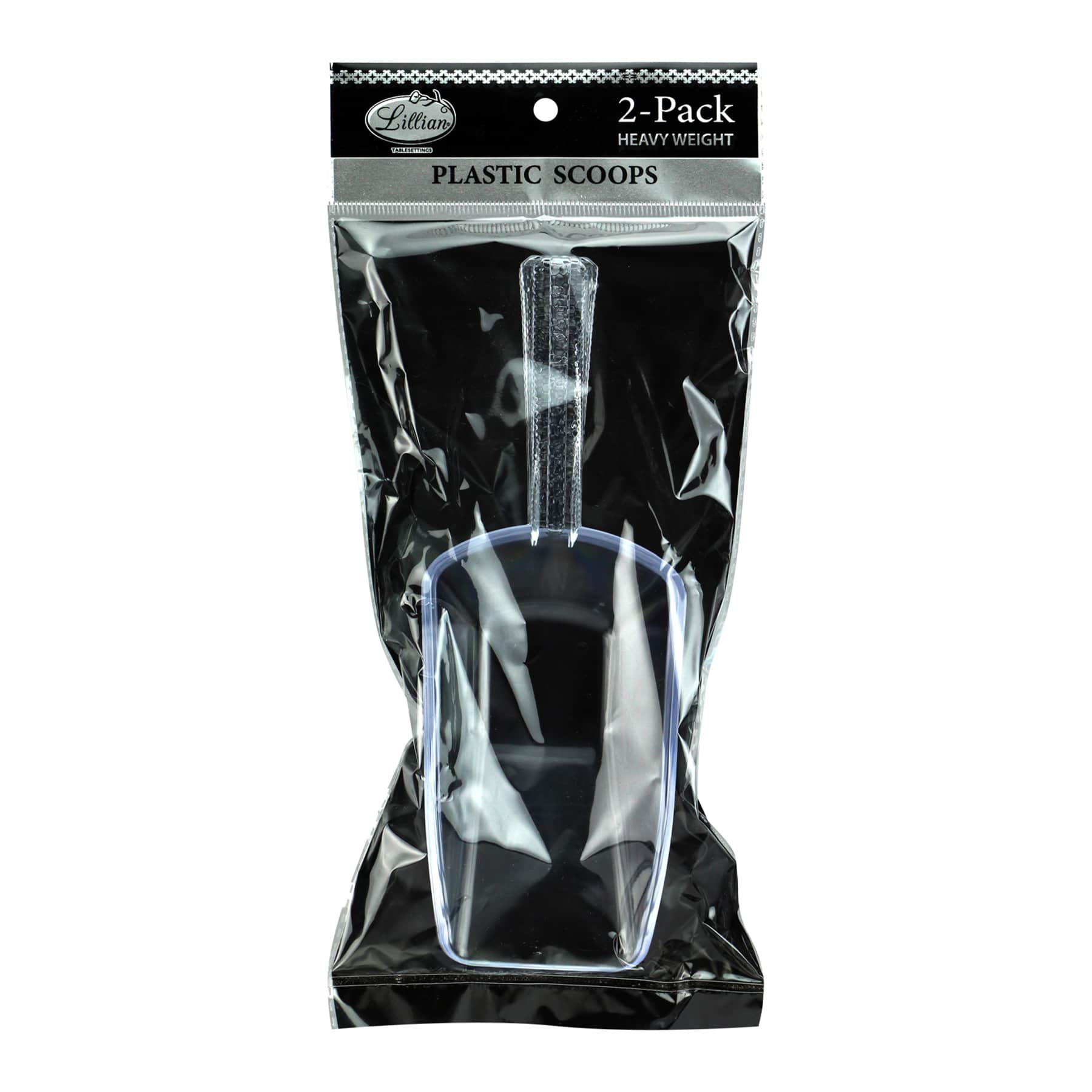 Set of 2 Large Clear Scoops