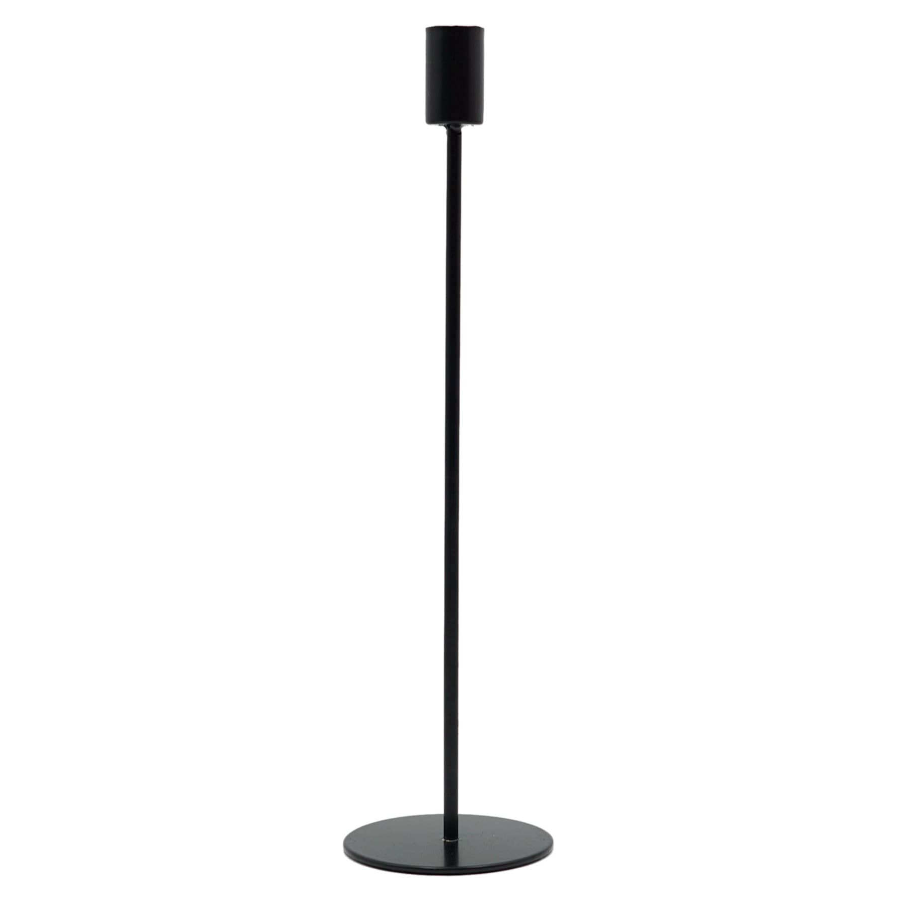 Found & Fable Black Metal Taper Candle Holder, 13"