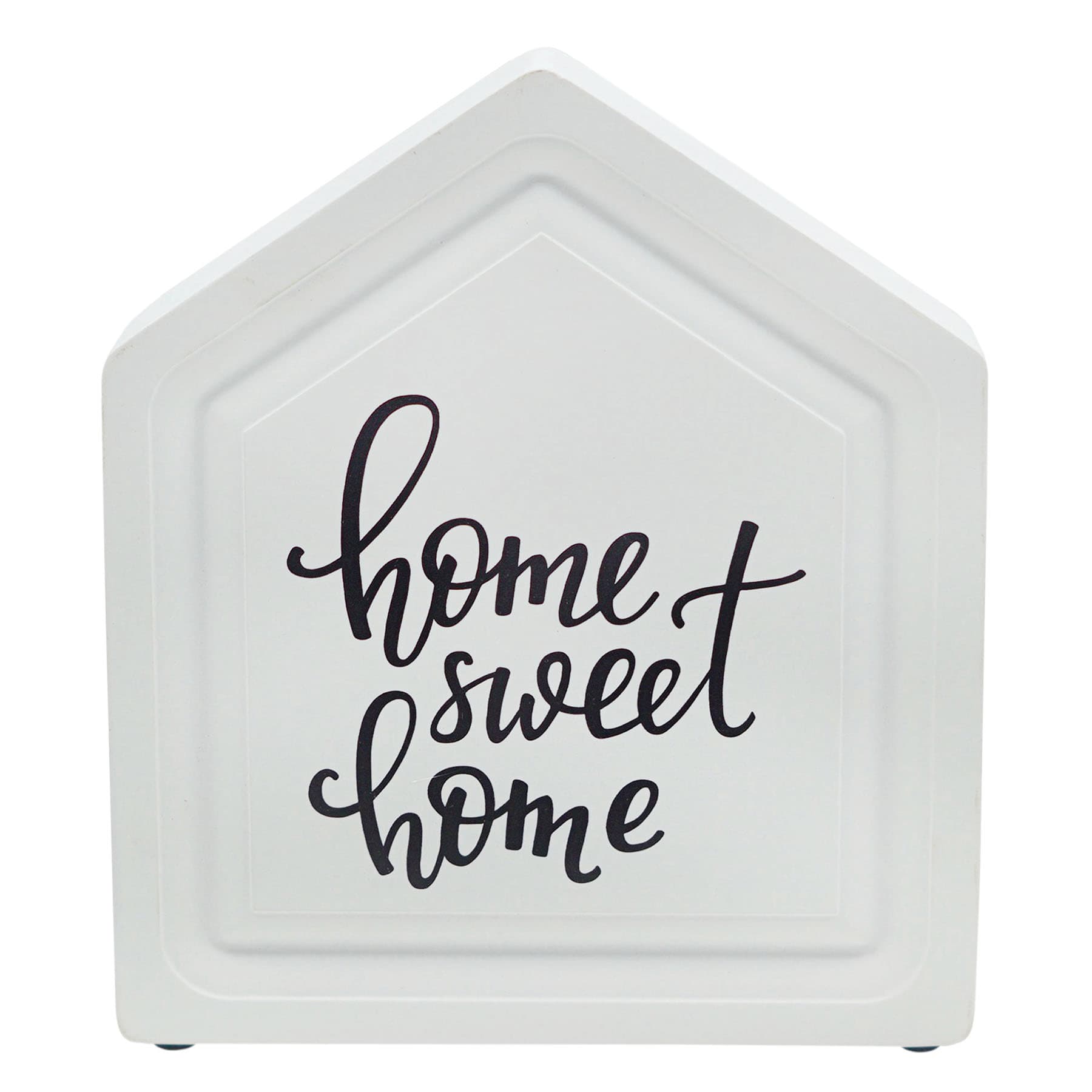 Home Sweet Home White Wood Sign, 7x8