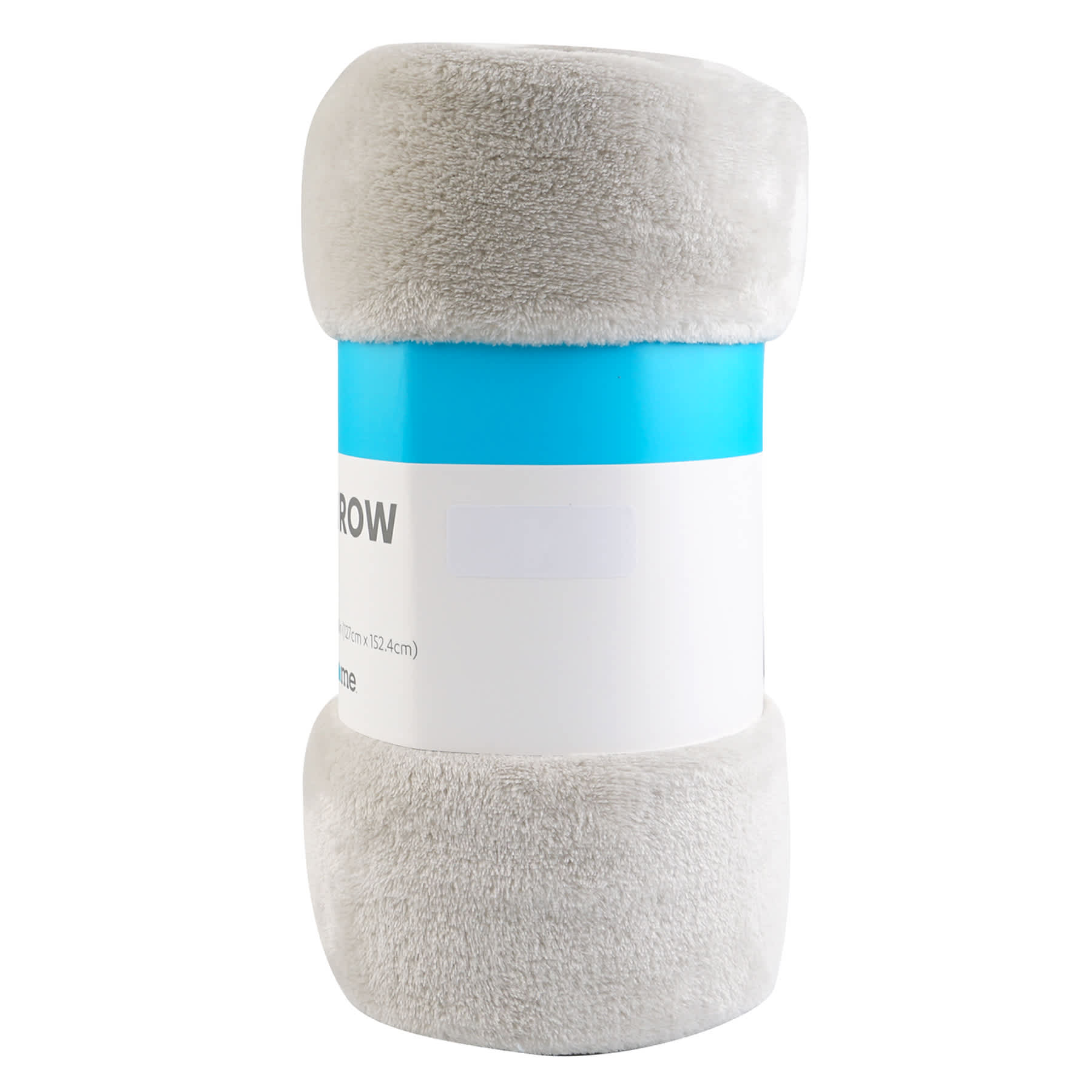 Light Grey Micro Plush Throw Blanket, 50x60