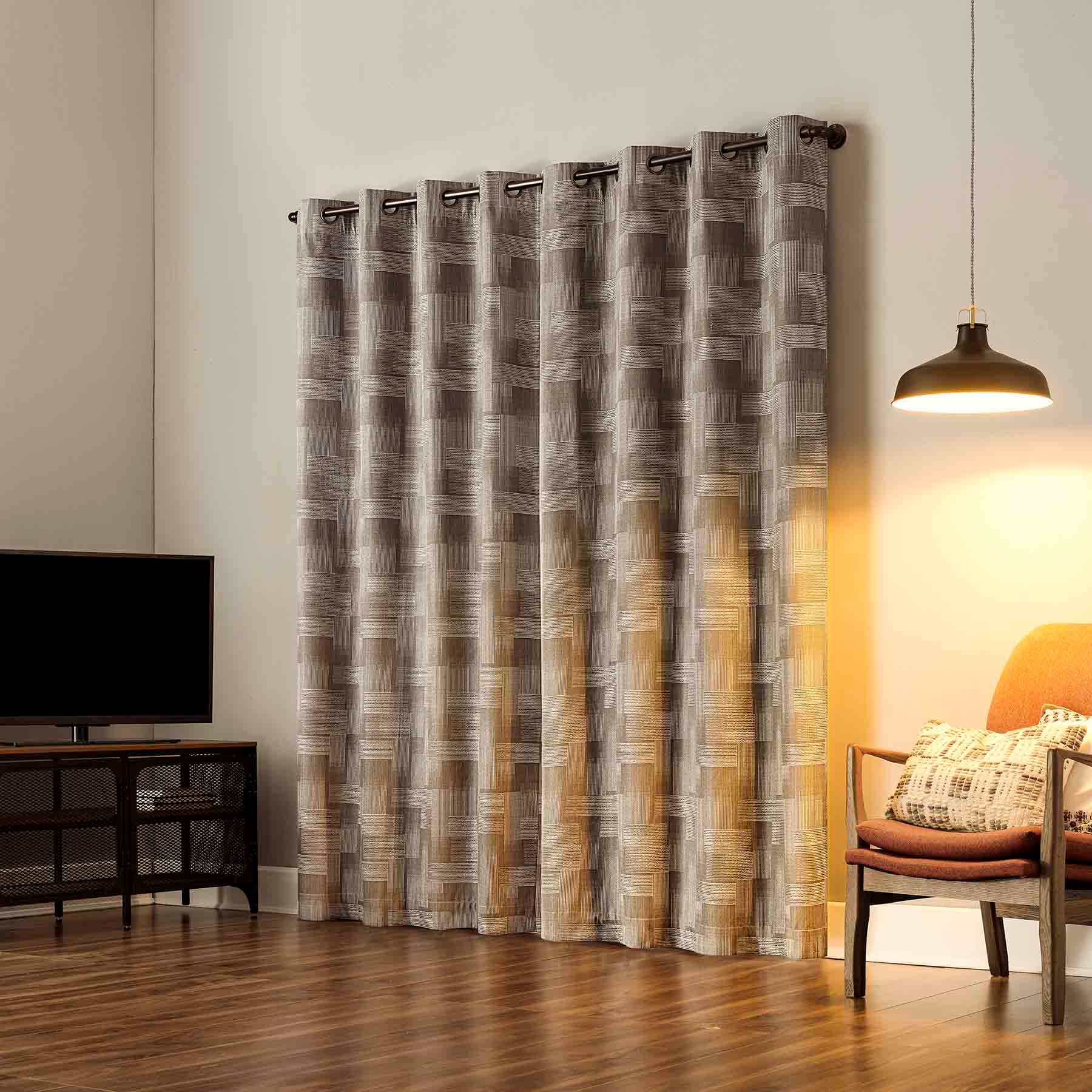 Sun Zero Grey Extreme Blackout Grommet Curtain Panel, 84"
