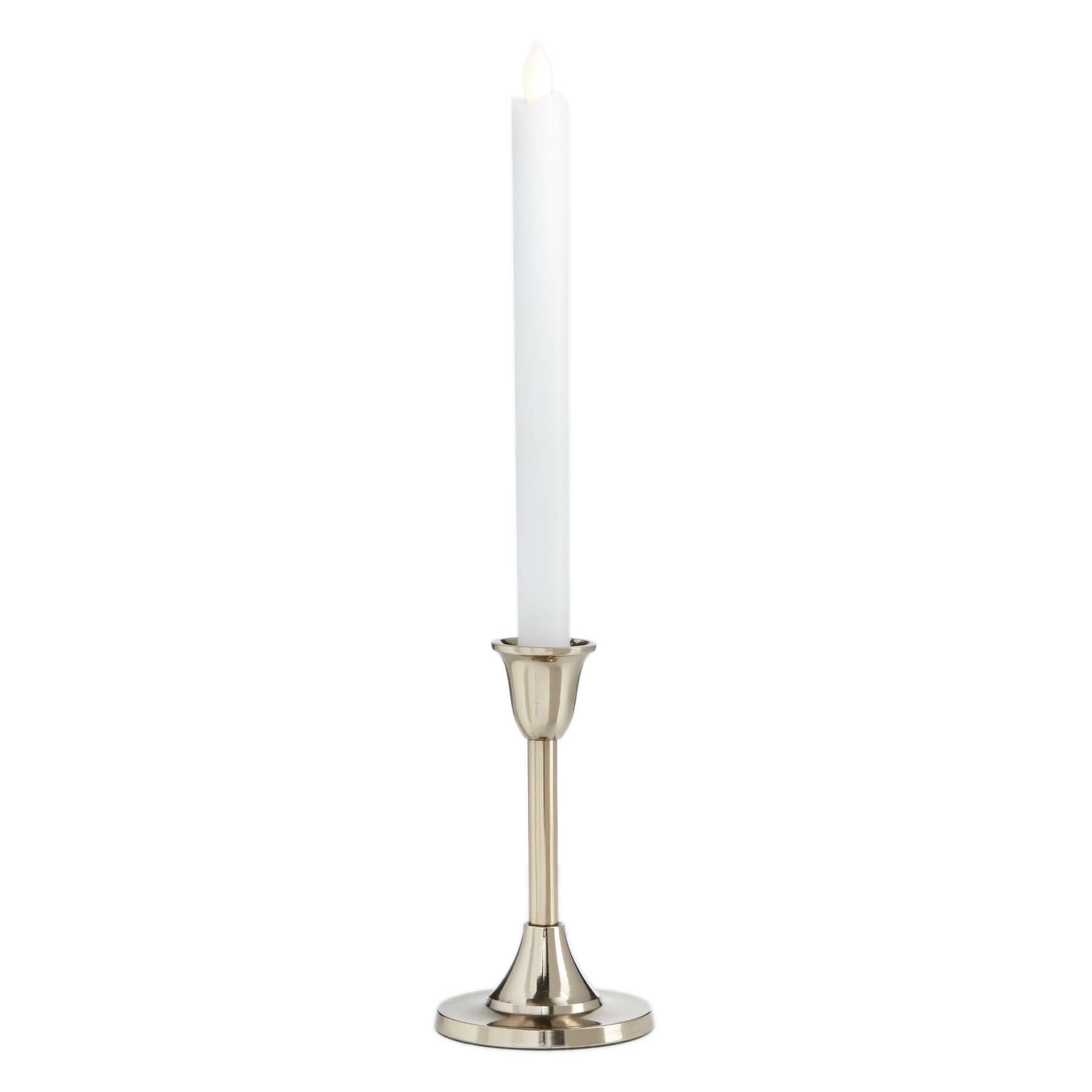 Gold Taper Candle Holder, 6"
