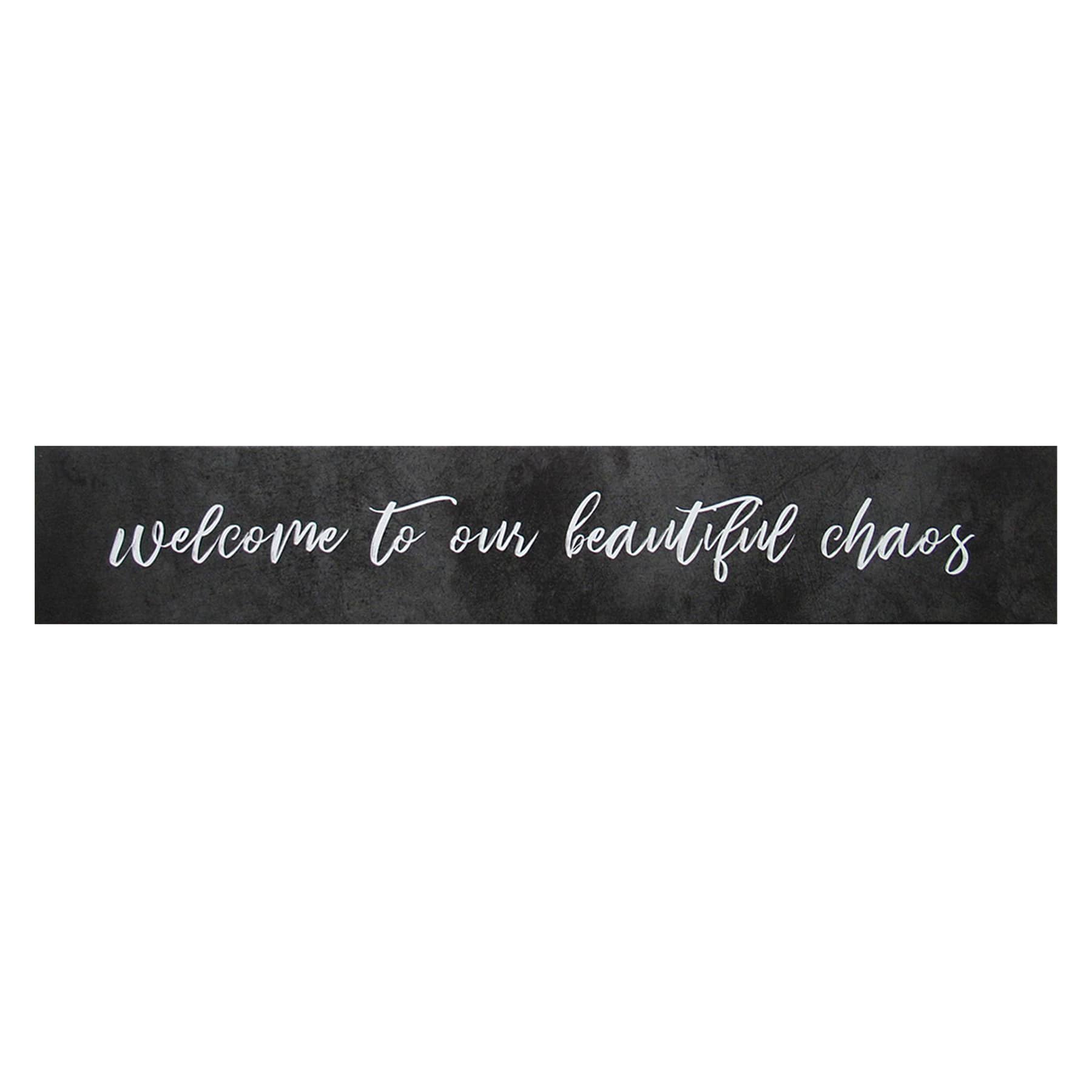 Welcome to Our Beautiful Chaos Canvas Wall Sign, 36x6