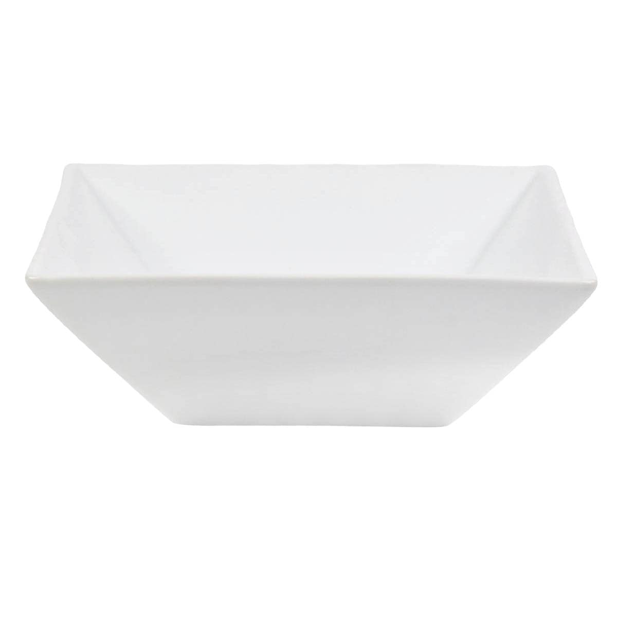 Super White Porcelain Hard Square Dinner Bowl, 7.2"