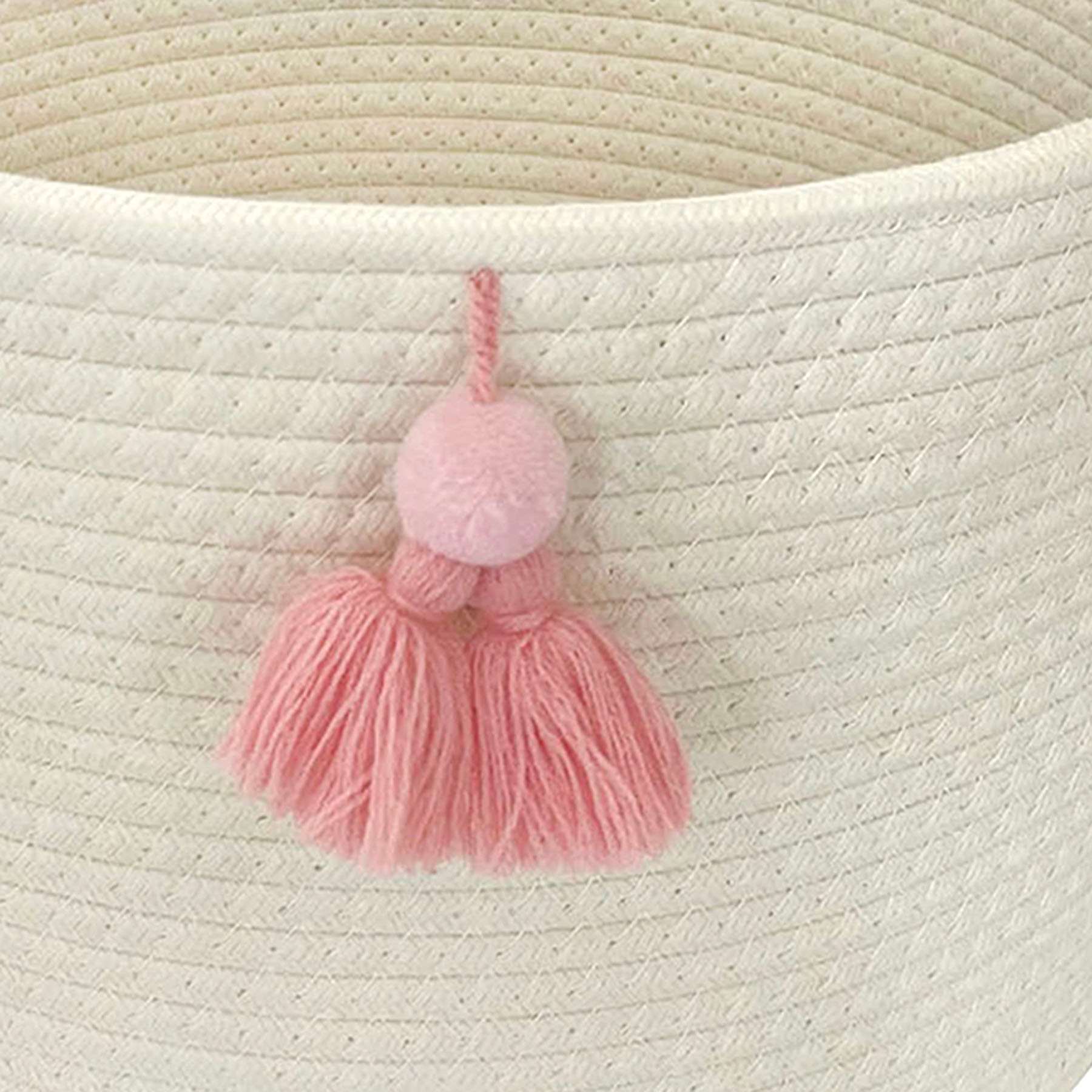Tiny Dreamers Poly Rope Tassel Storage Basket, Small