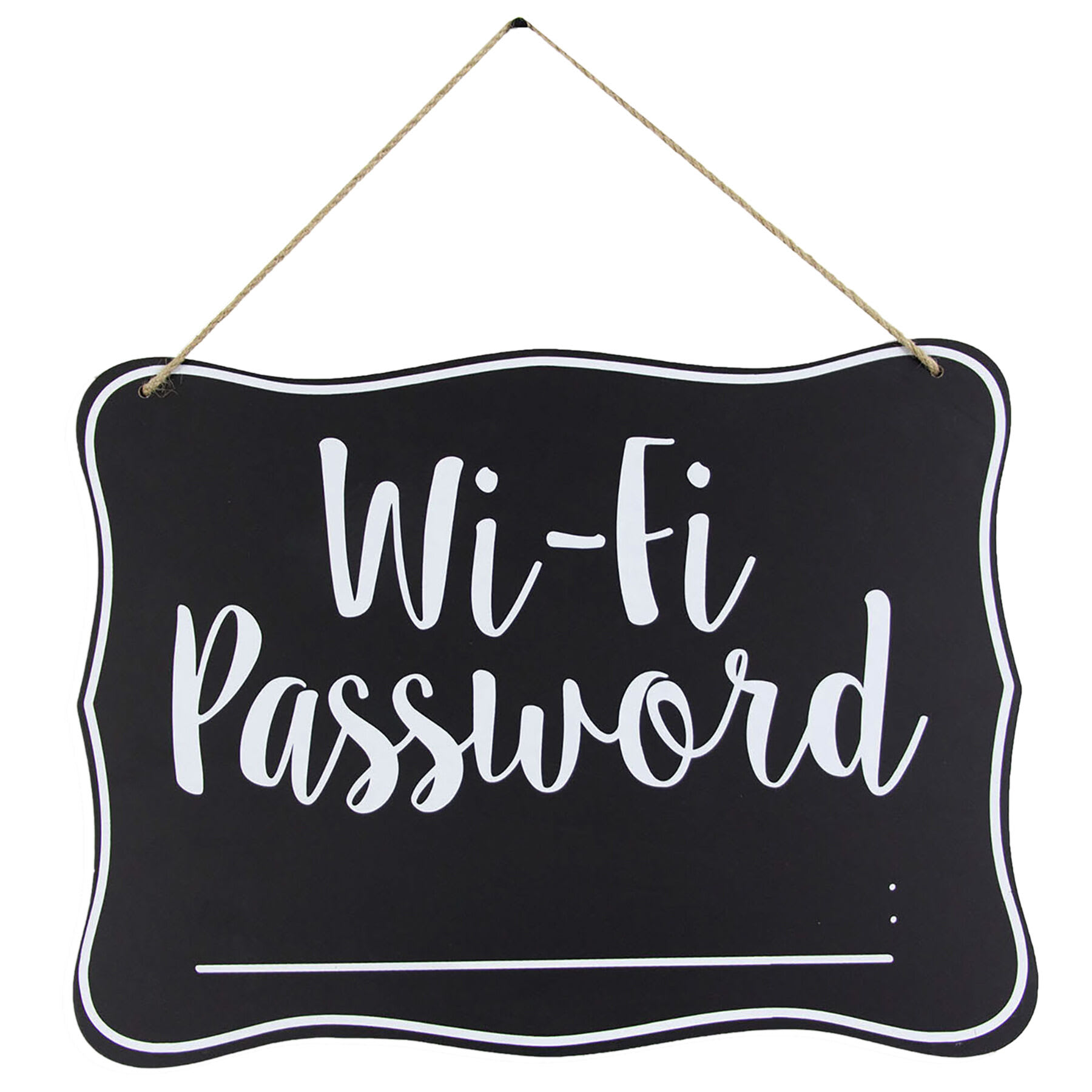 Wifi Password Wall Sign with Hanger, 12X16