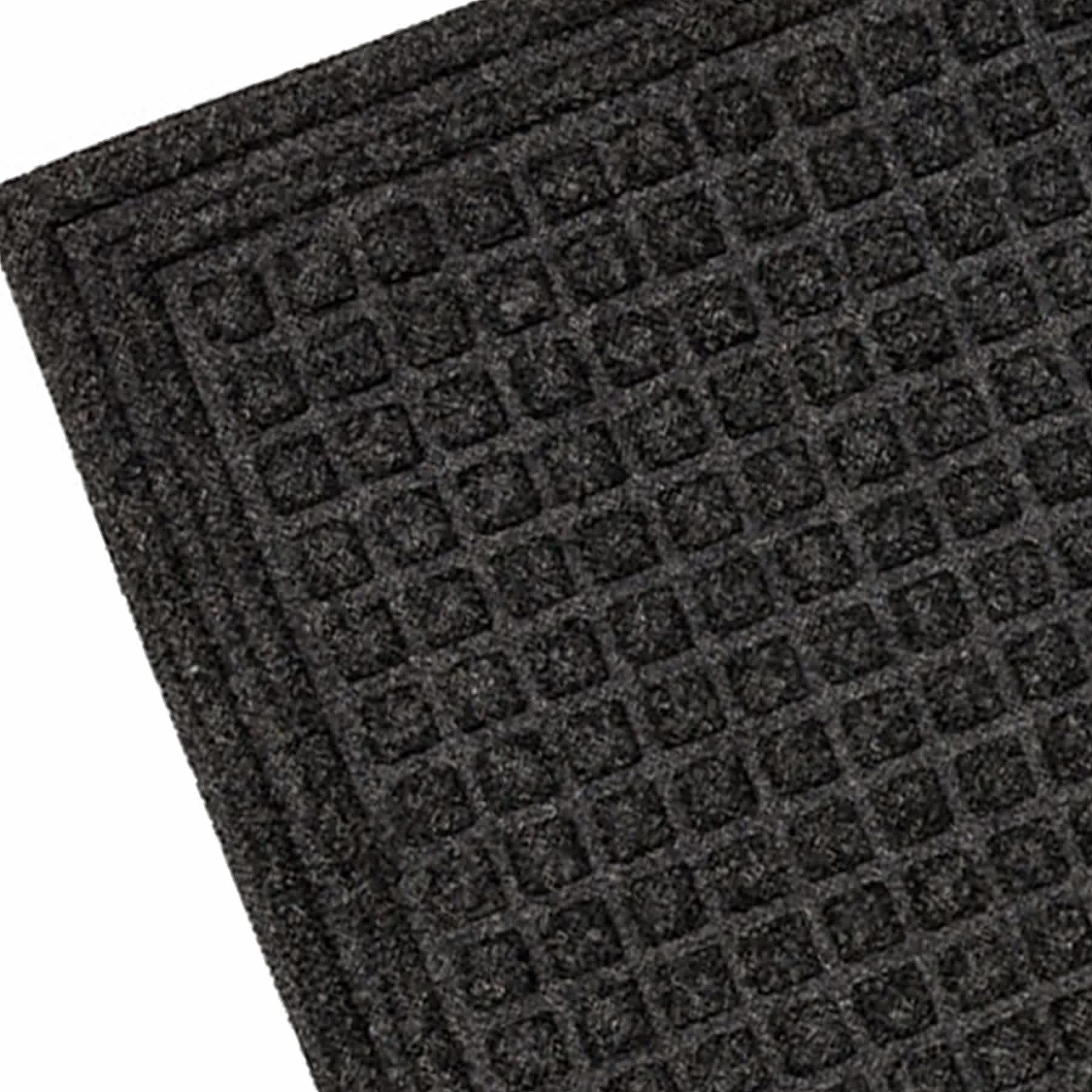 Black Waffle Impressions Doormat, 24x36
