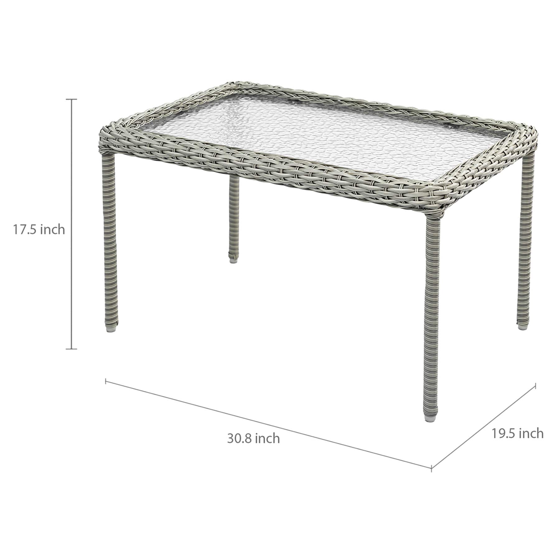 Providence Fairview Wicker Coffee Table, Dove