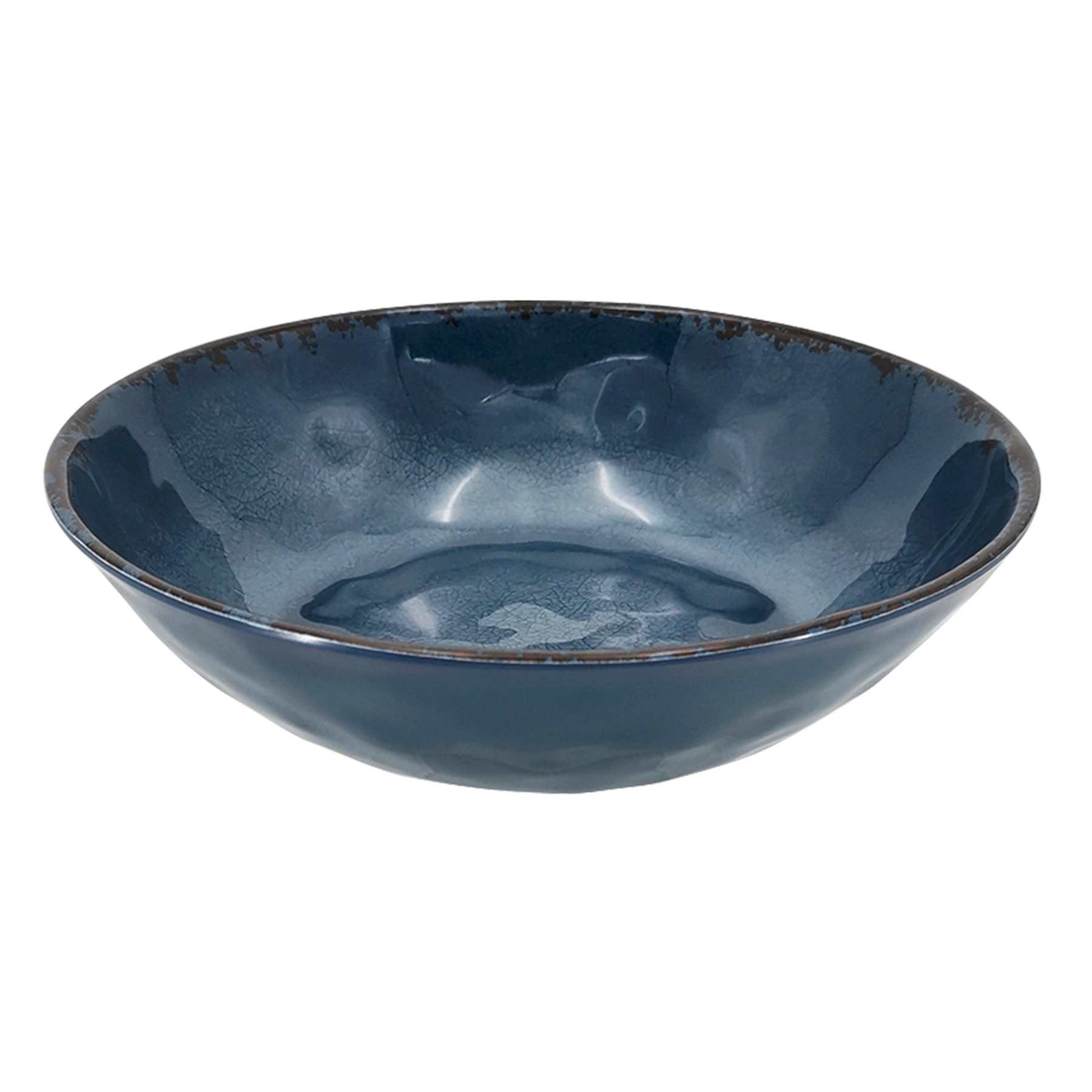 Honeybloom Dusty Blue Melamine Bowl, 8"