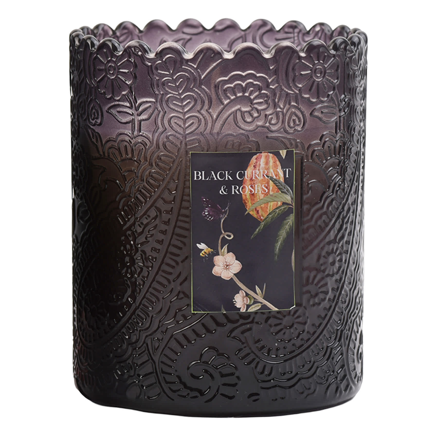 Black Currant & Rose Scented Boxed Jar Candle, 6oz