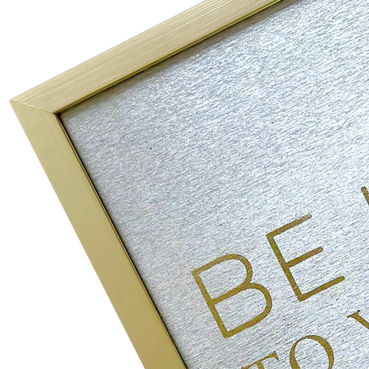 Glass Framed Foiled Be Kind to Yourself Print Wall Sign, 12"