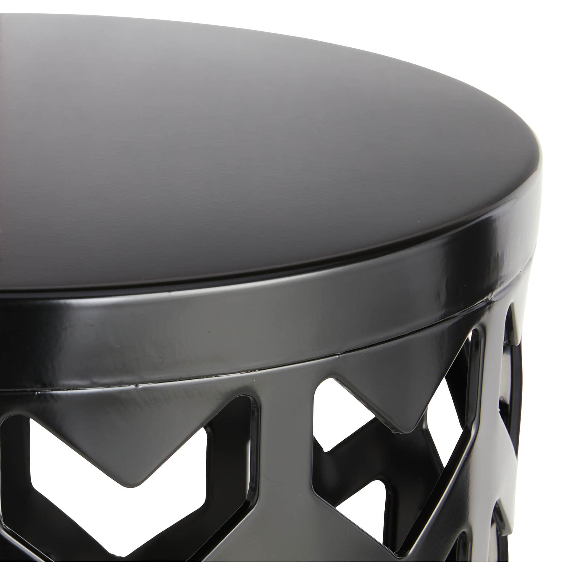 Black Chevron Metal Plant Stand, 20"