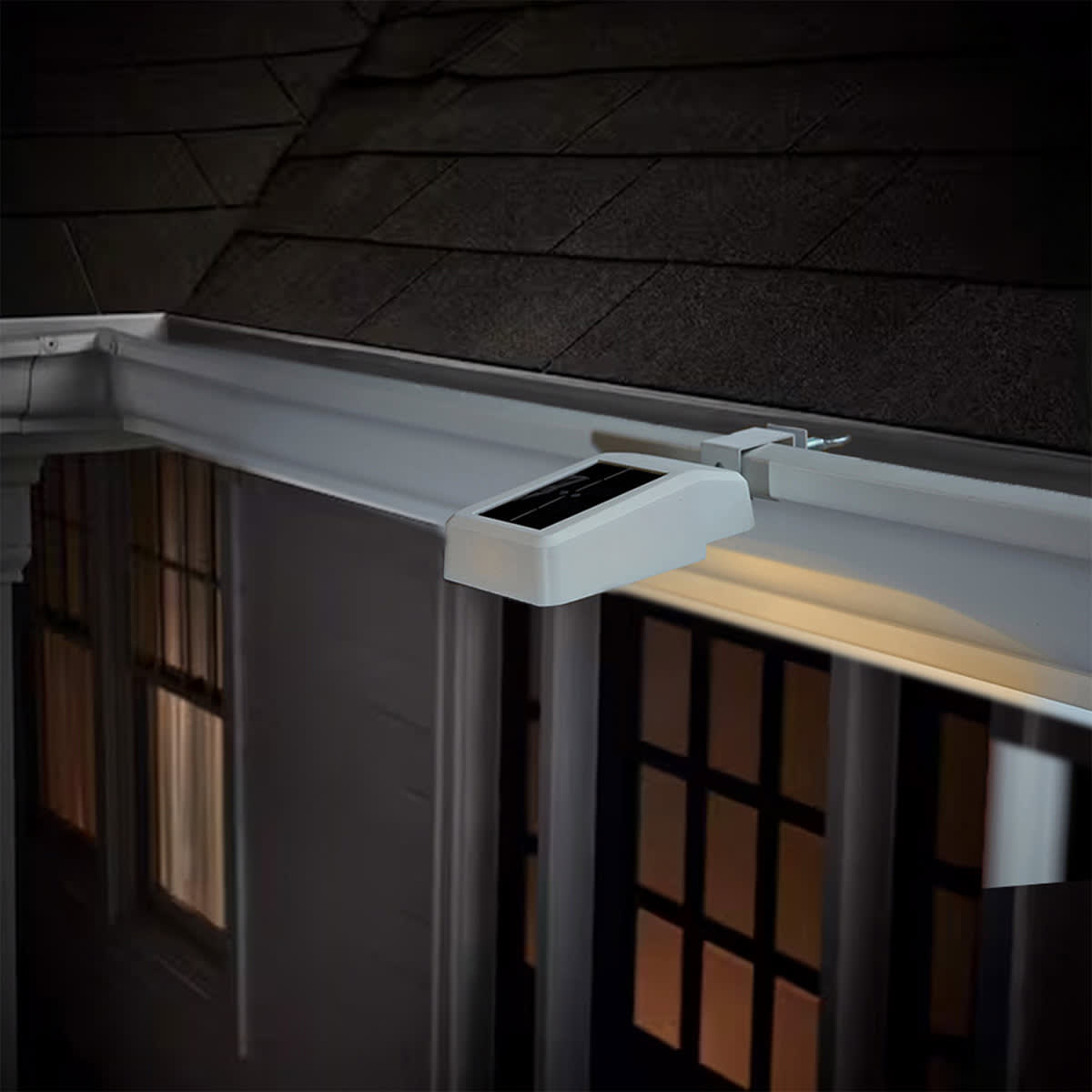 Set of 2 10-Lumen Solar White Gutter Lights