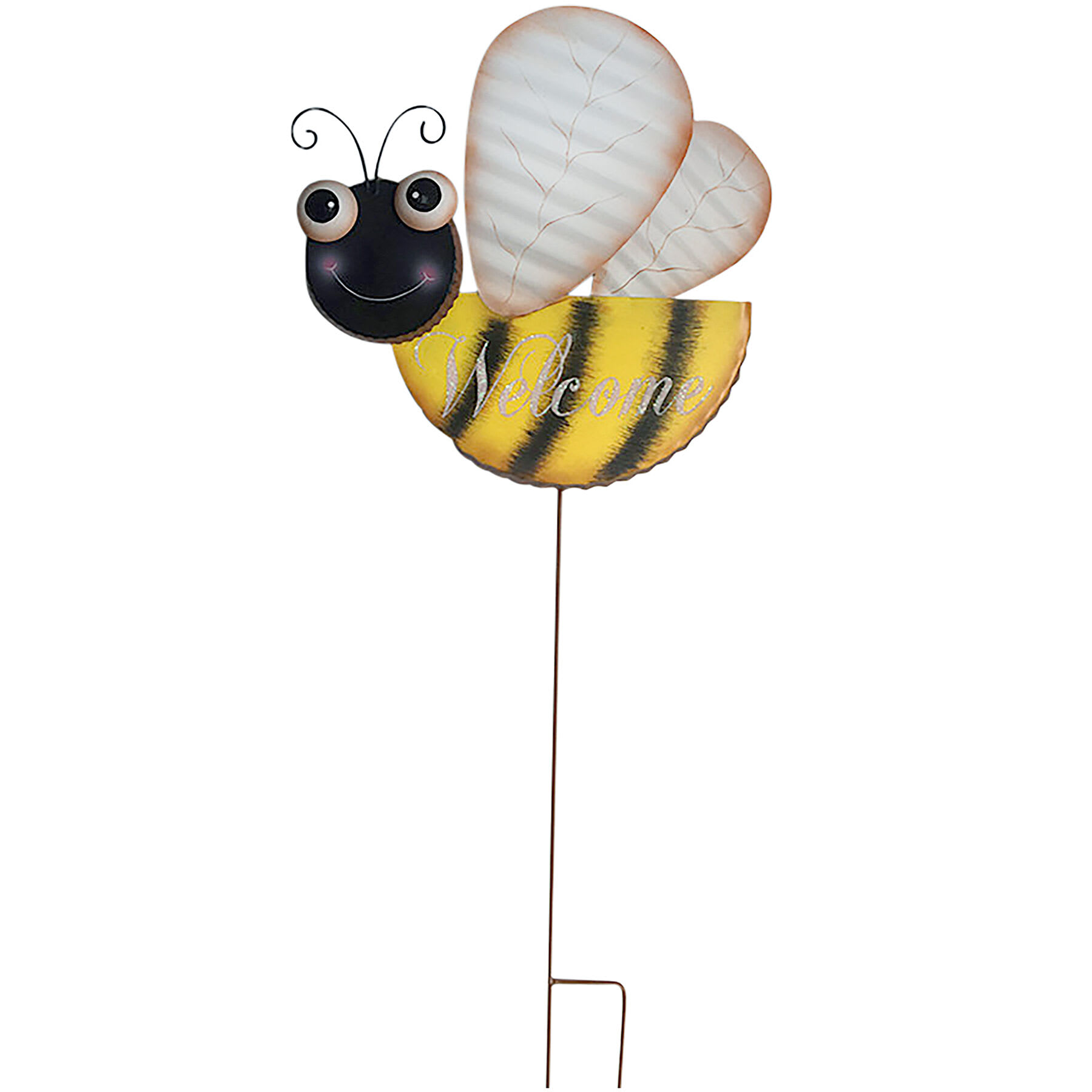 Welcome Bumble Bee Yard Stake, 38"
