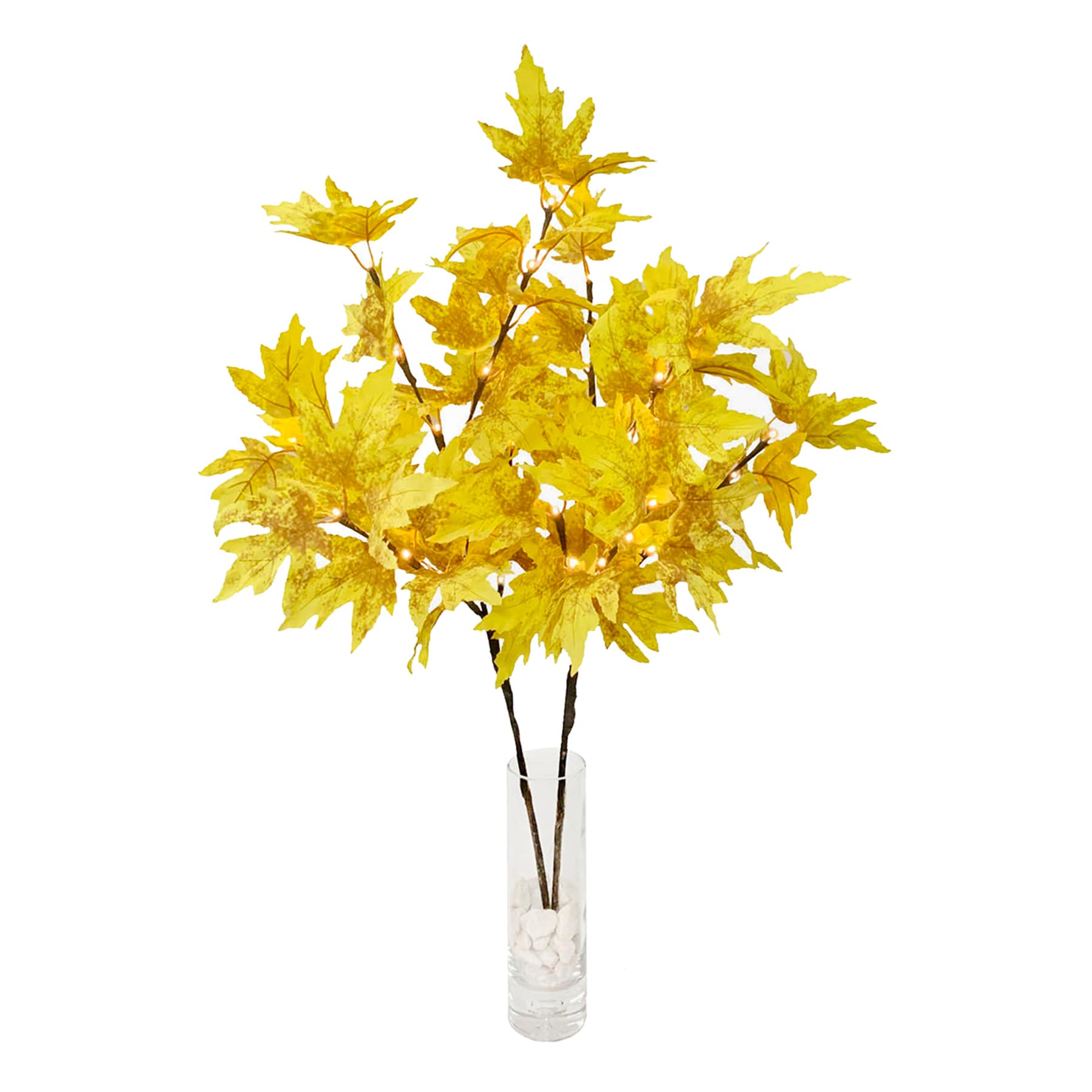 Pre-Lit Maple Leaf Branch with Timer, 32"