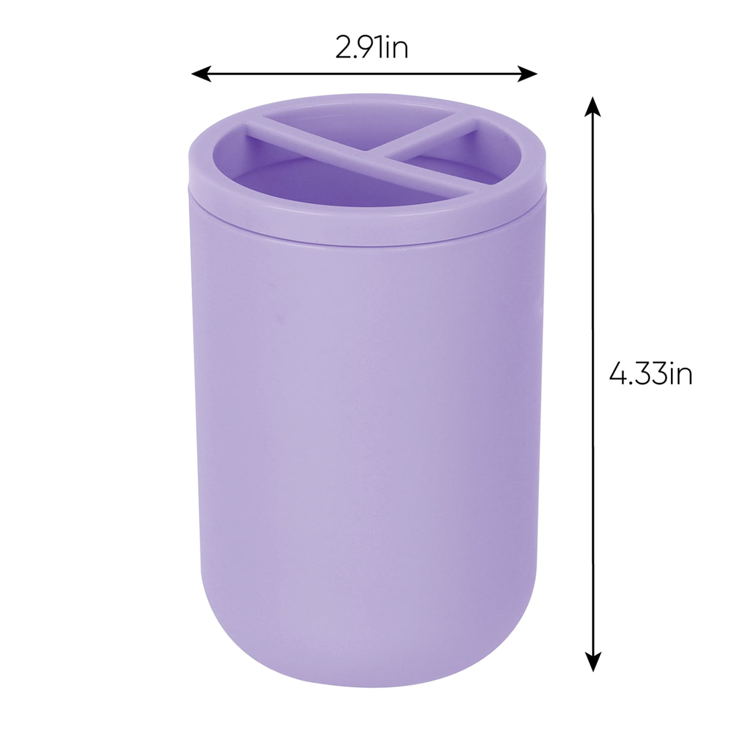 Tiny Dreamers Purple Plastic Toothbrush Holder, 4.4"