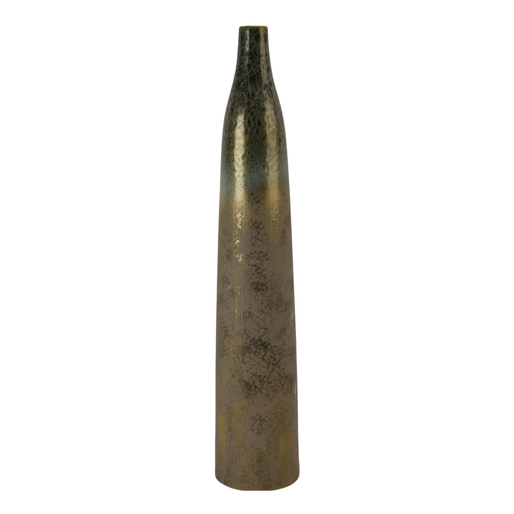 Green Variable Glaze Ceramic Vase, 37"