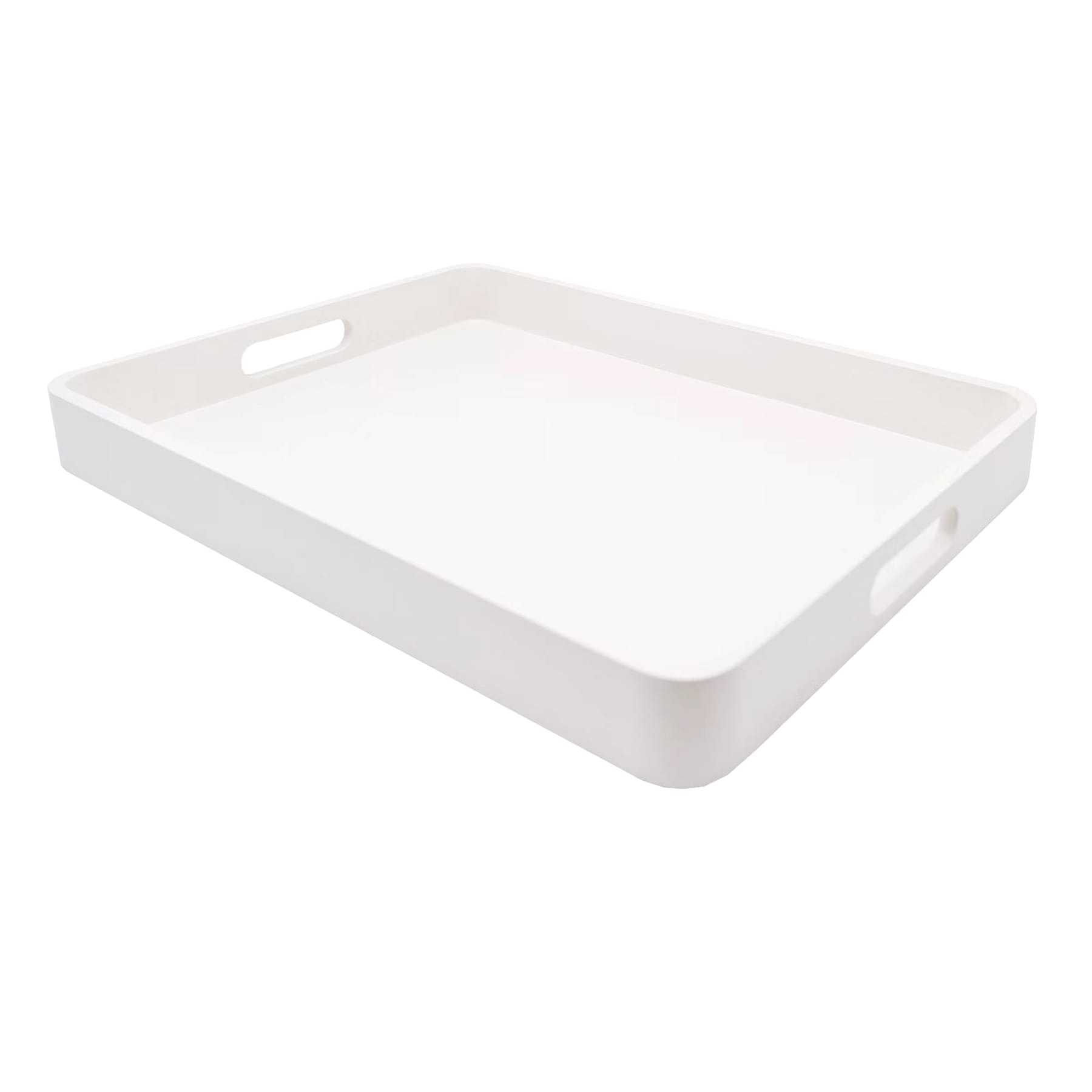 White Wood Decorative Tray, 16x12