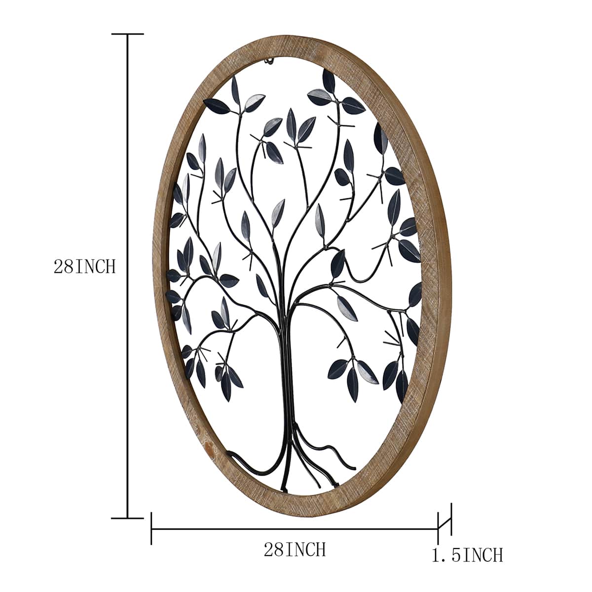 Wood & Metal Blue Tree Decor, 28"