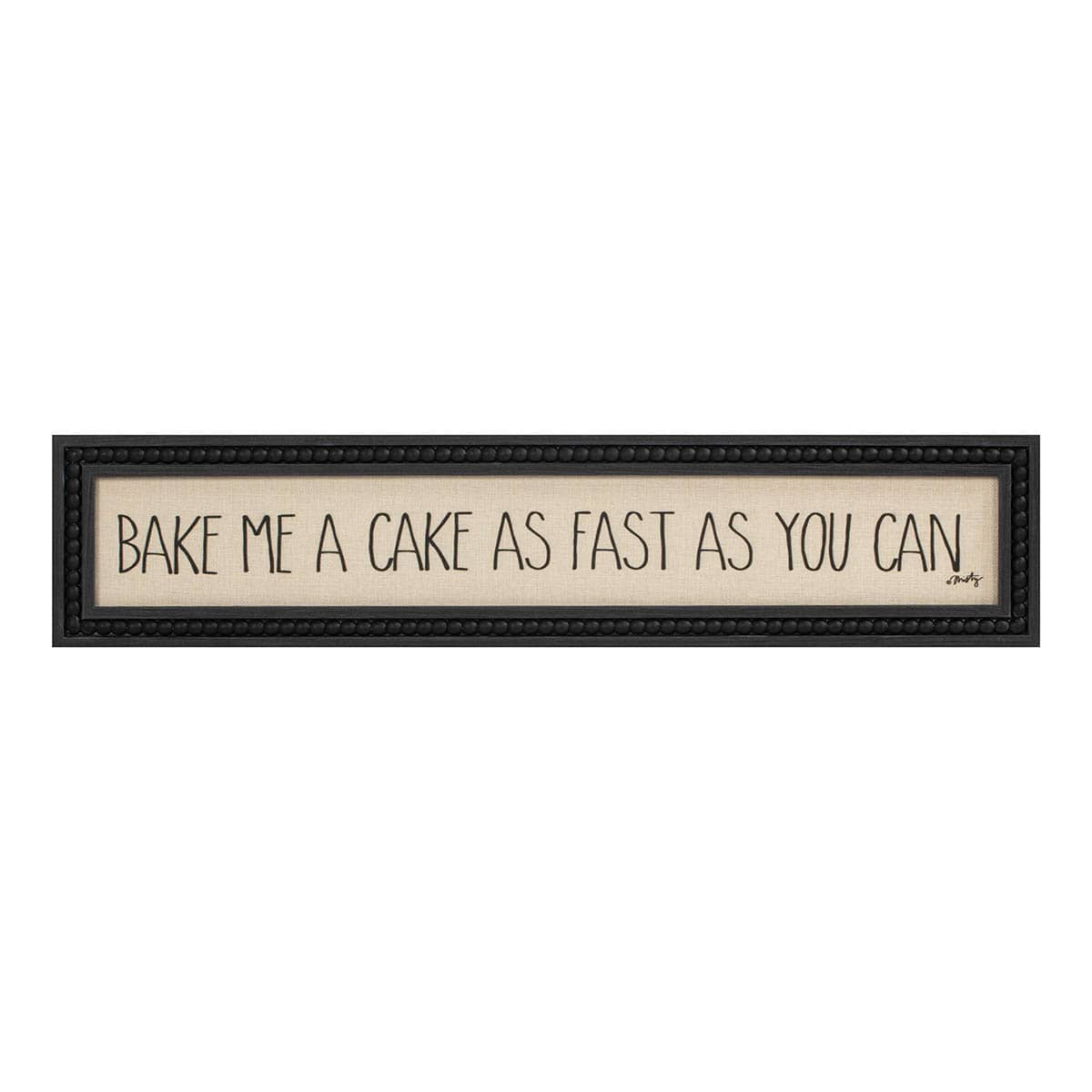 Framed Bake Me A Cake Print, 32x7