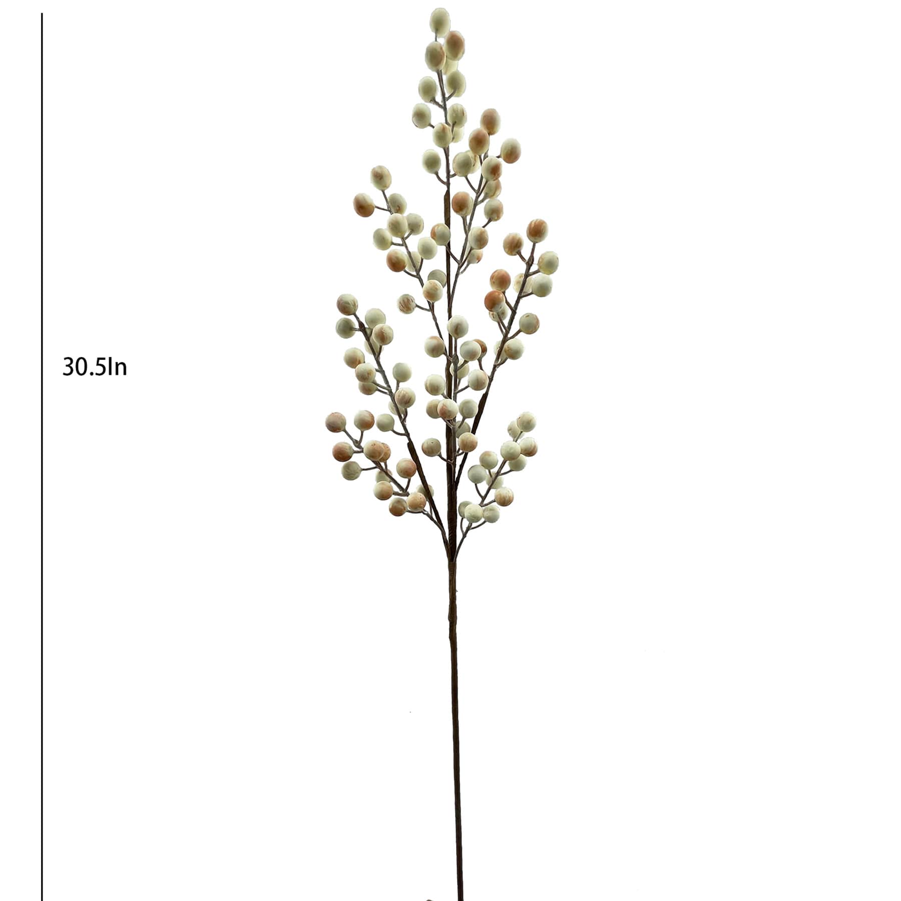 Cream Berries Stem, 30.5"