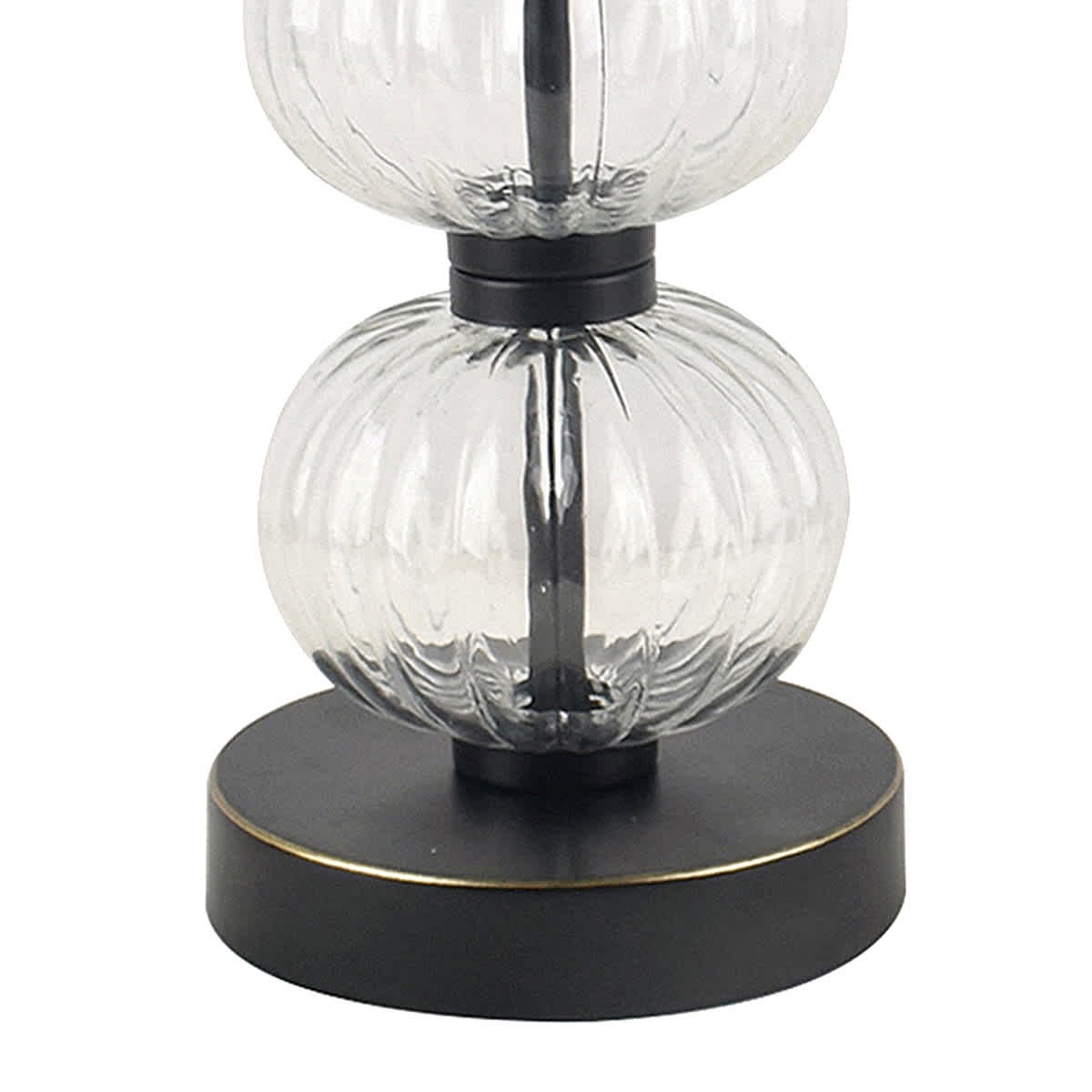 Providence Black Bubble Glass Small Lamp Base, 16"