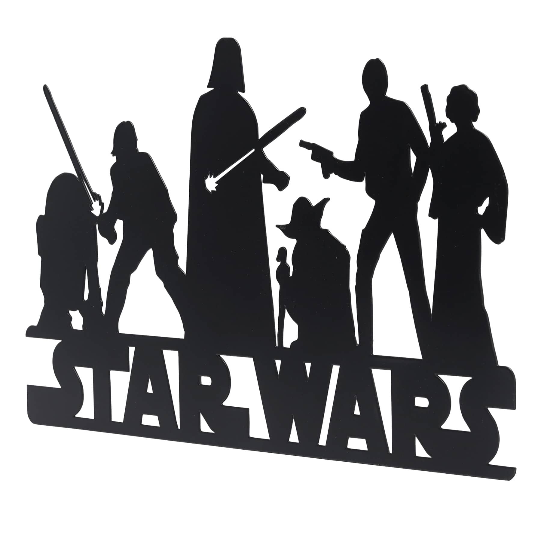 Star Wars Lineup Black Die Cut Metal Sign
