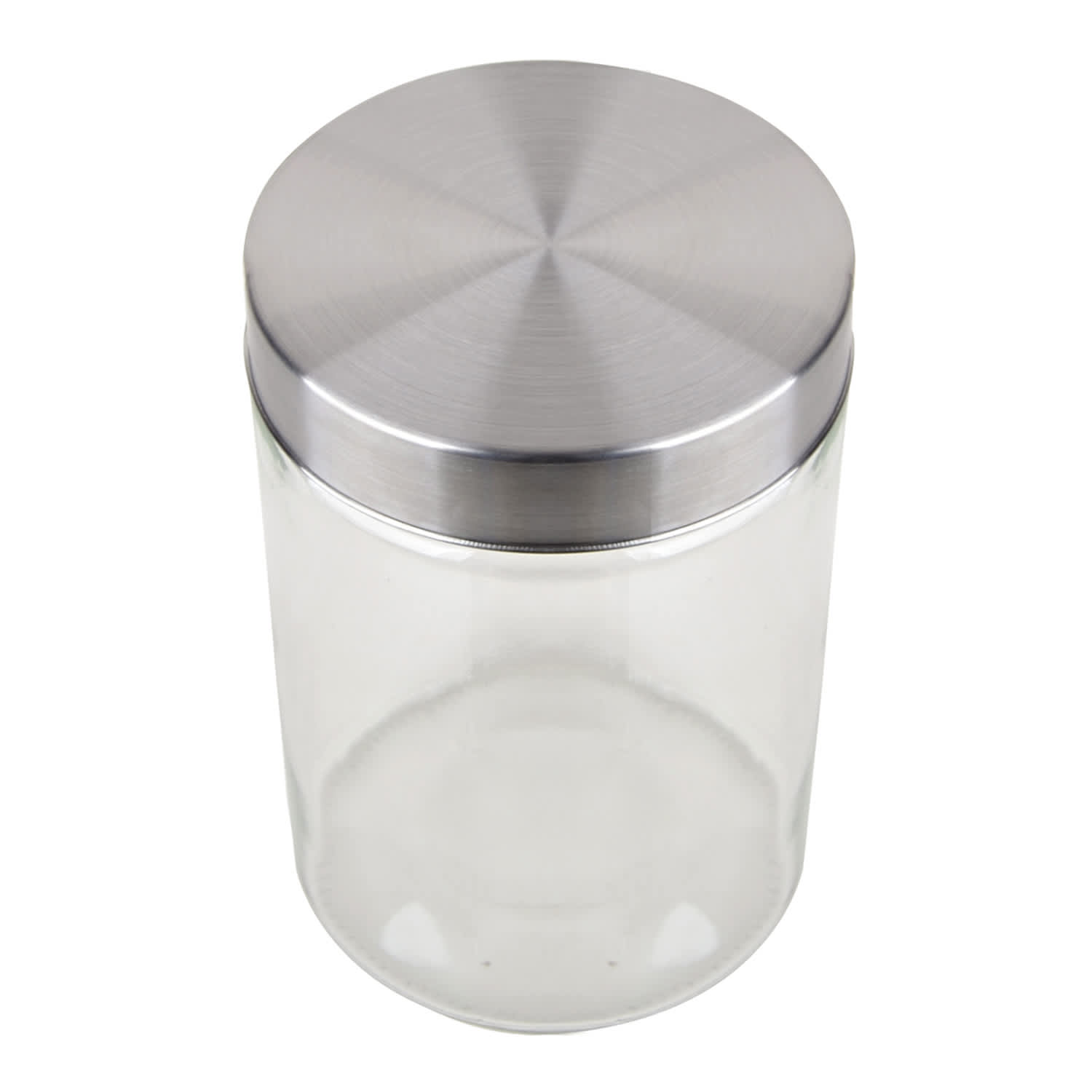 Glass Canister with Screw On Metal Lid, 37oz