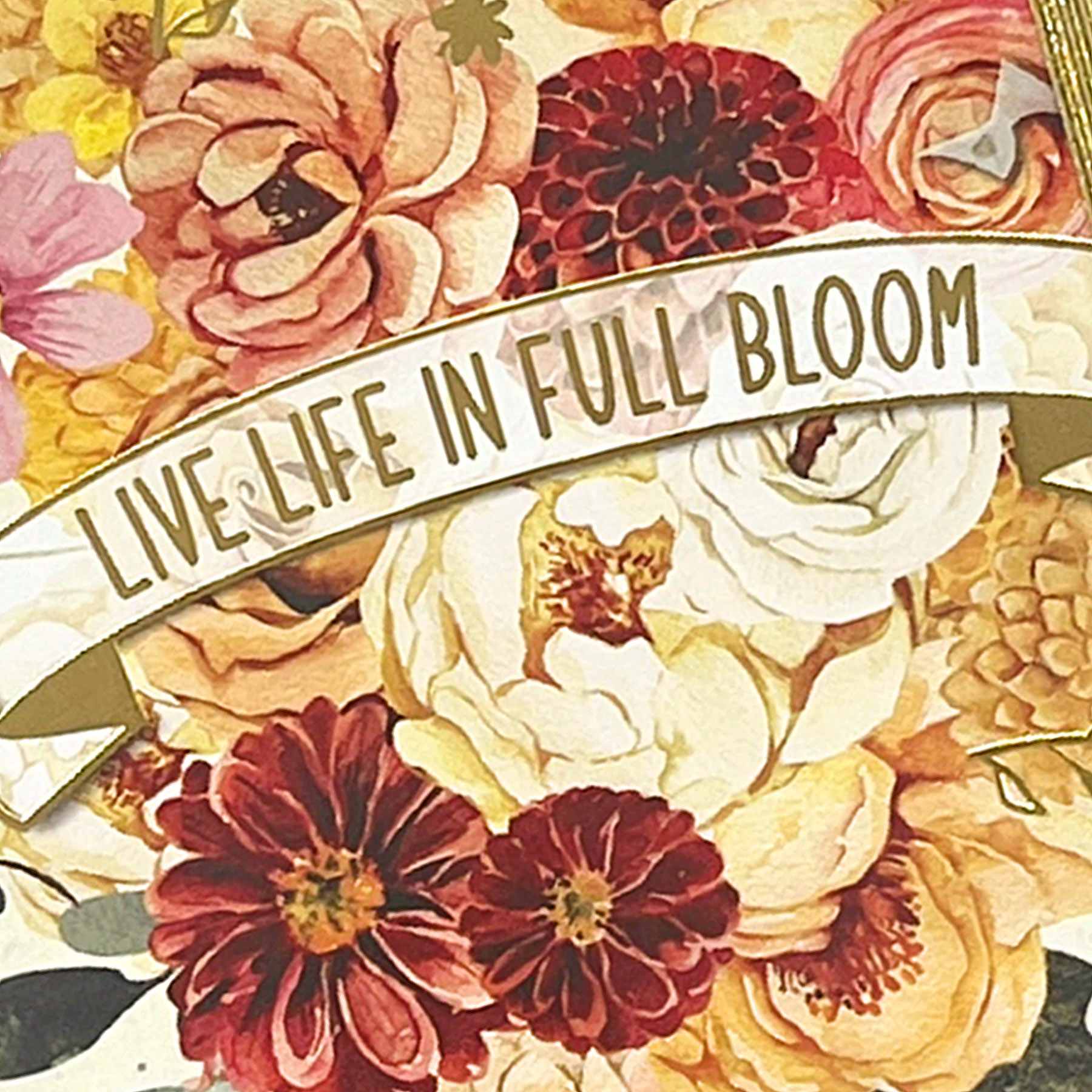 Live Life in Full Bloom Chunky Spiral Notebook