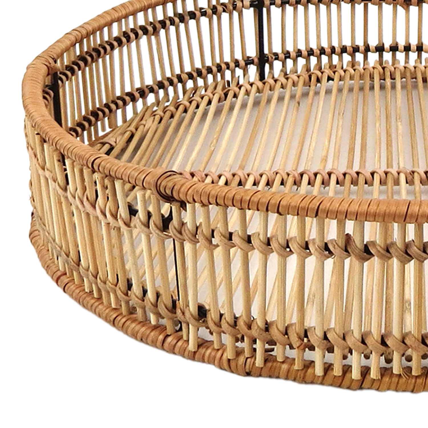 Found & Fable Round Bamboo Tray