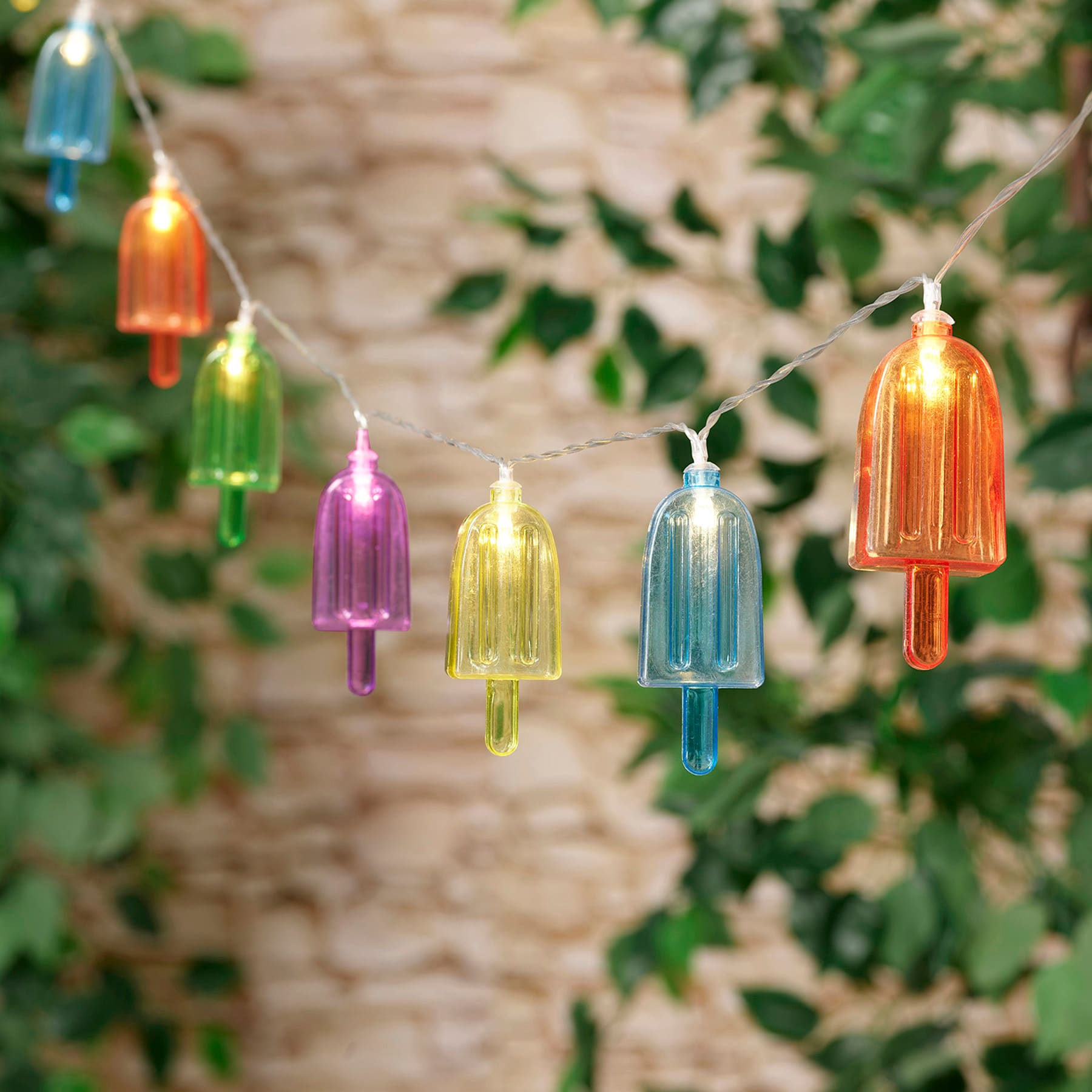 10-Count LED Popsicle String Lights with Timer