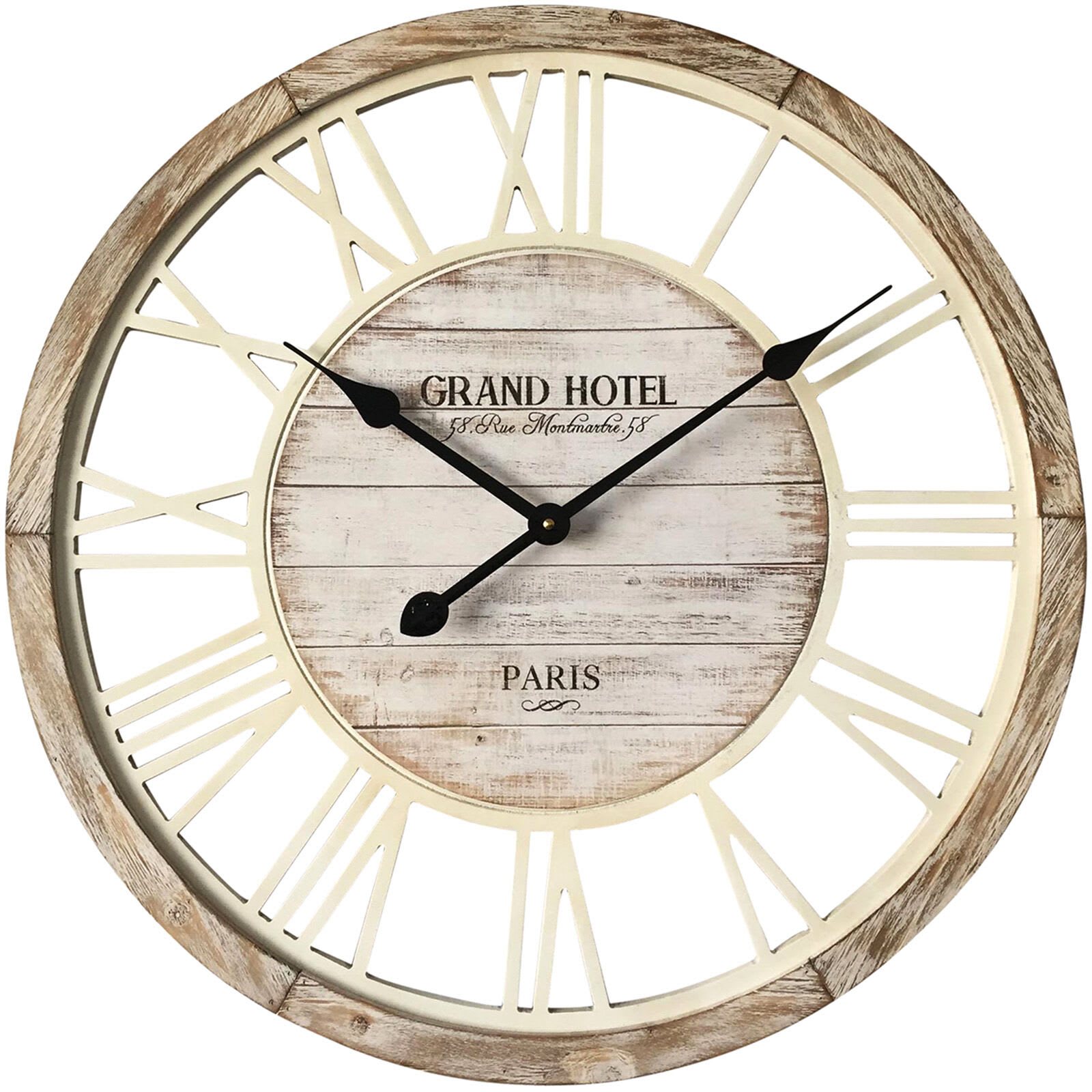 Natural Wooden Round Wall Clock, 23"