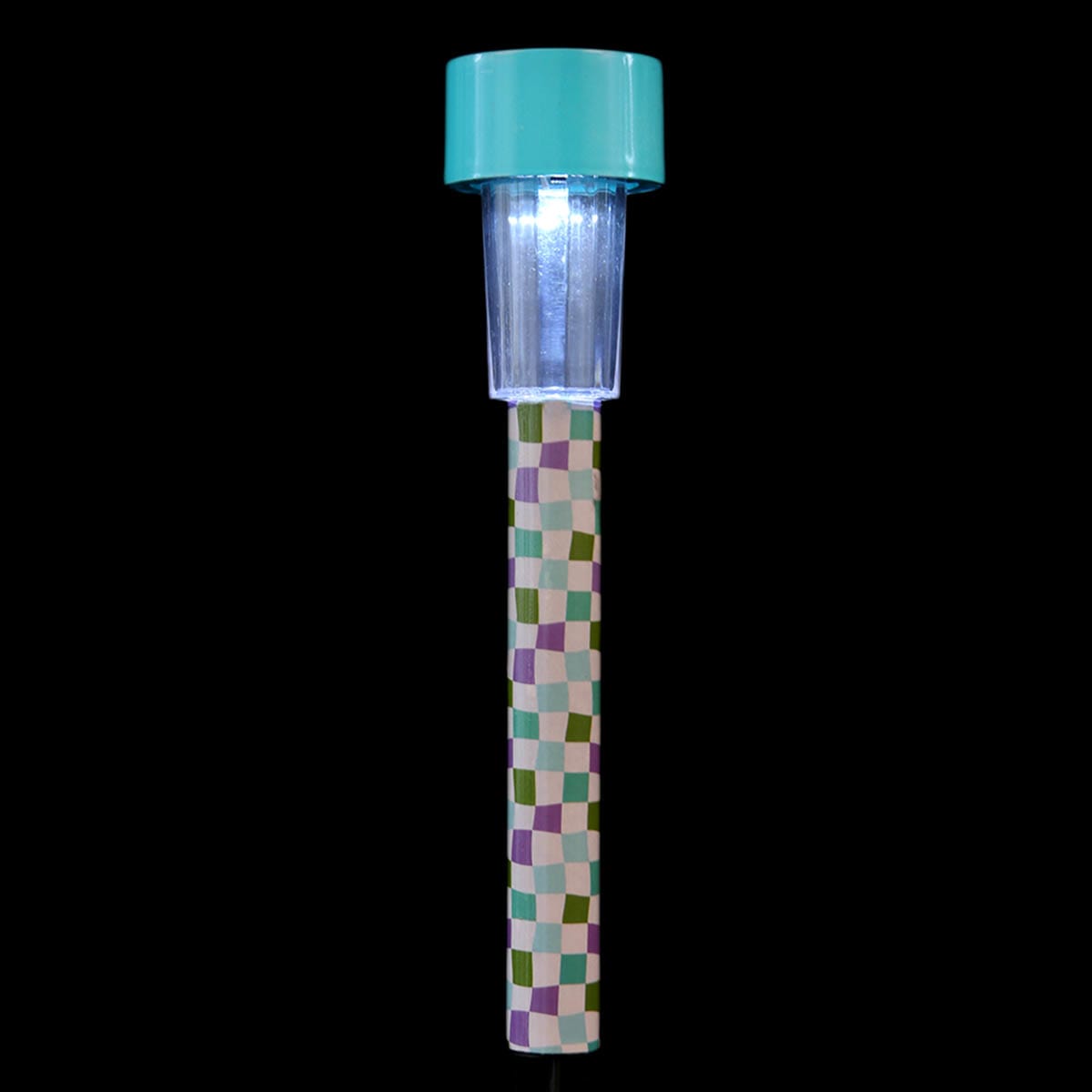 Solar Blue Wavy Check Rocket Light