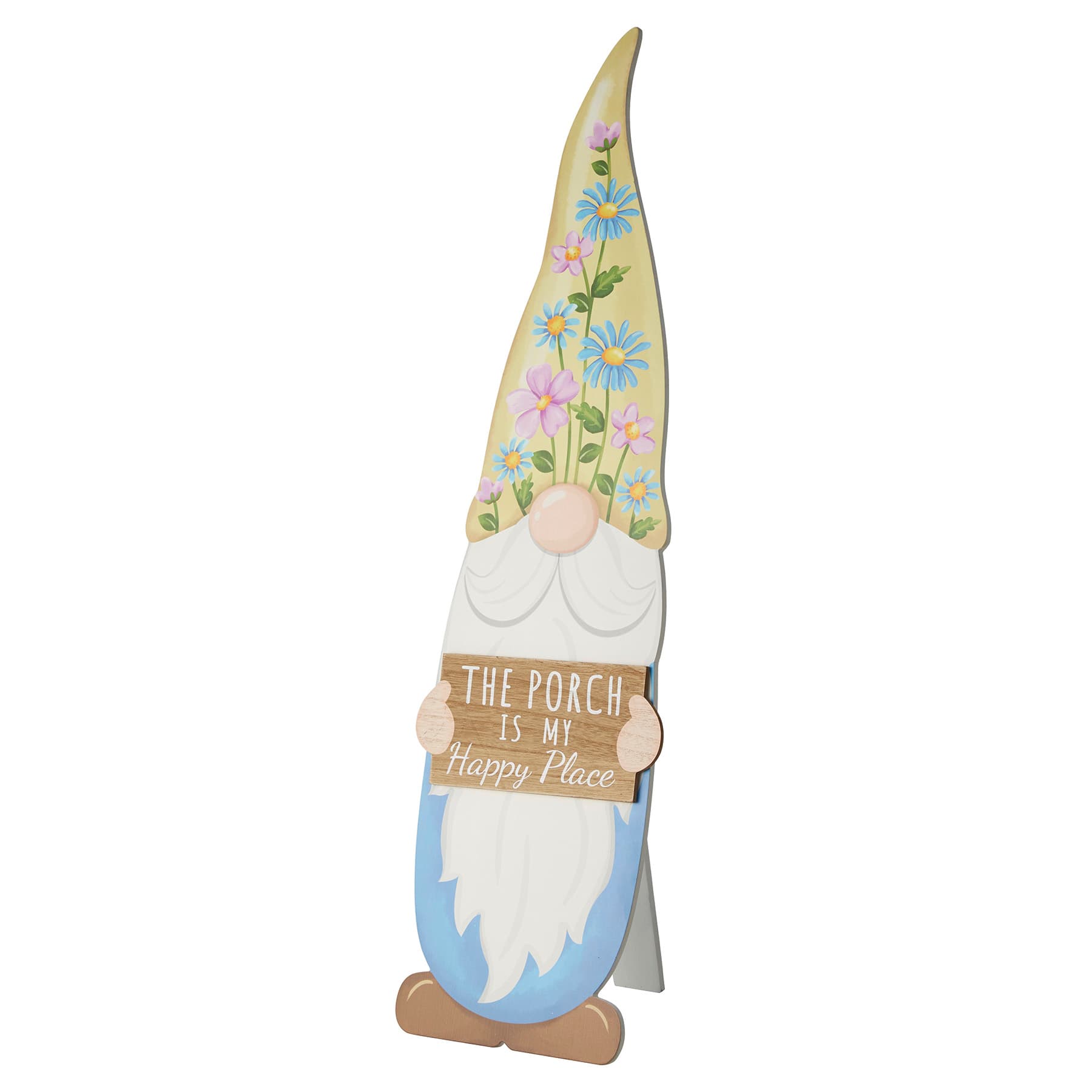 Gnome Outdoor Porch Leaner Sign, 36"