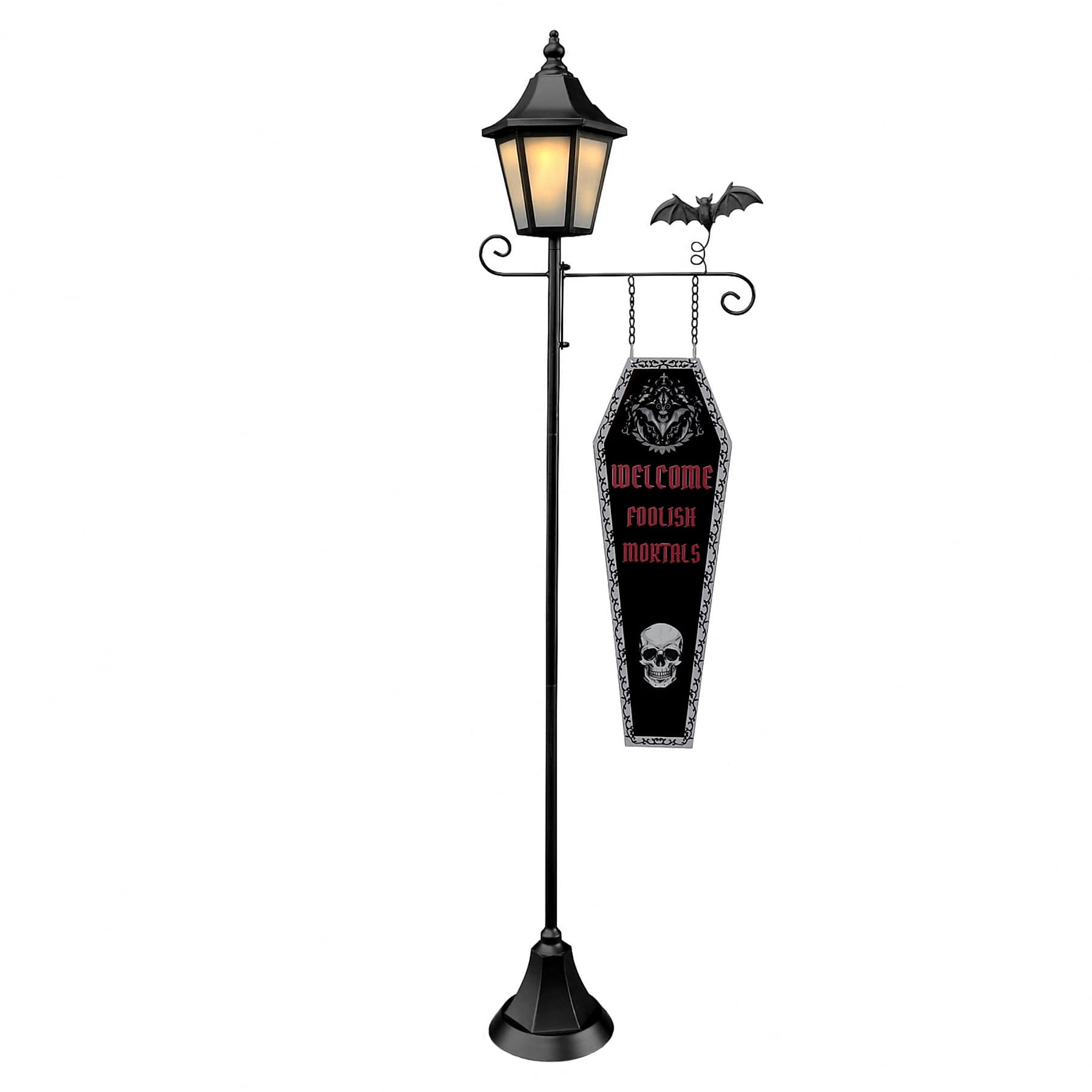 Midnight Shadows Halloween Lamp Post, 6'